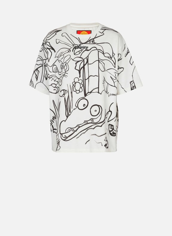 Disney x balmain : the lion king - t-shirt ample imprimé enfant précoce Blanc by BALMAIN BALMAIN Disney x balmain : the lion king - t-shirt ample imprimé enfant précoce Blanc