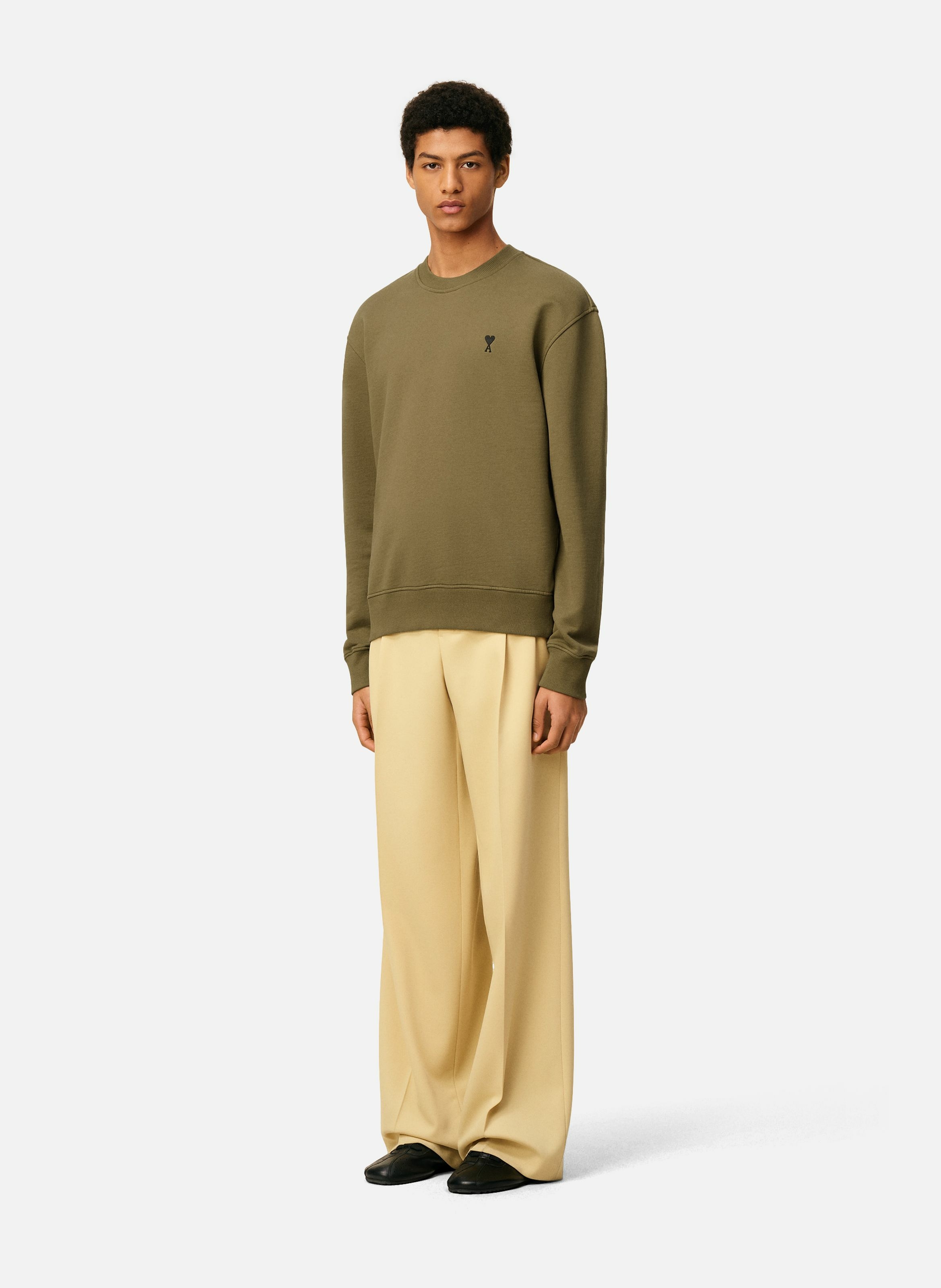 Sweatshirt ami de coeur en coton AMI PARIS Vert