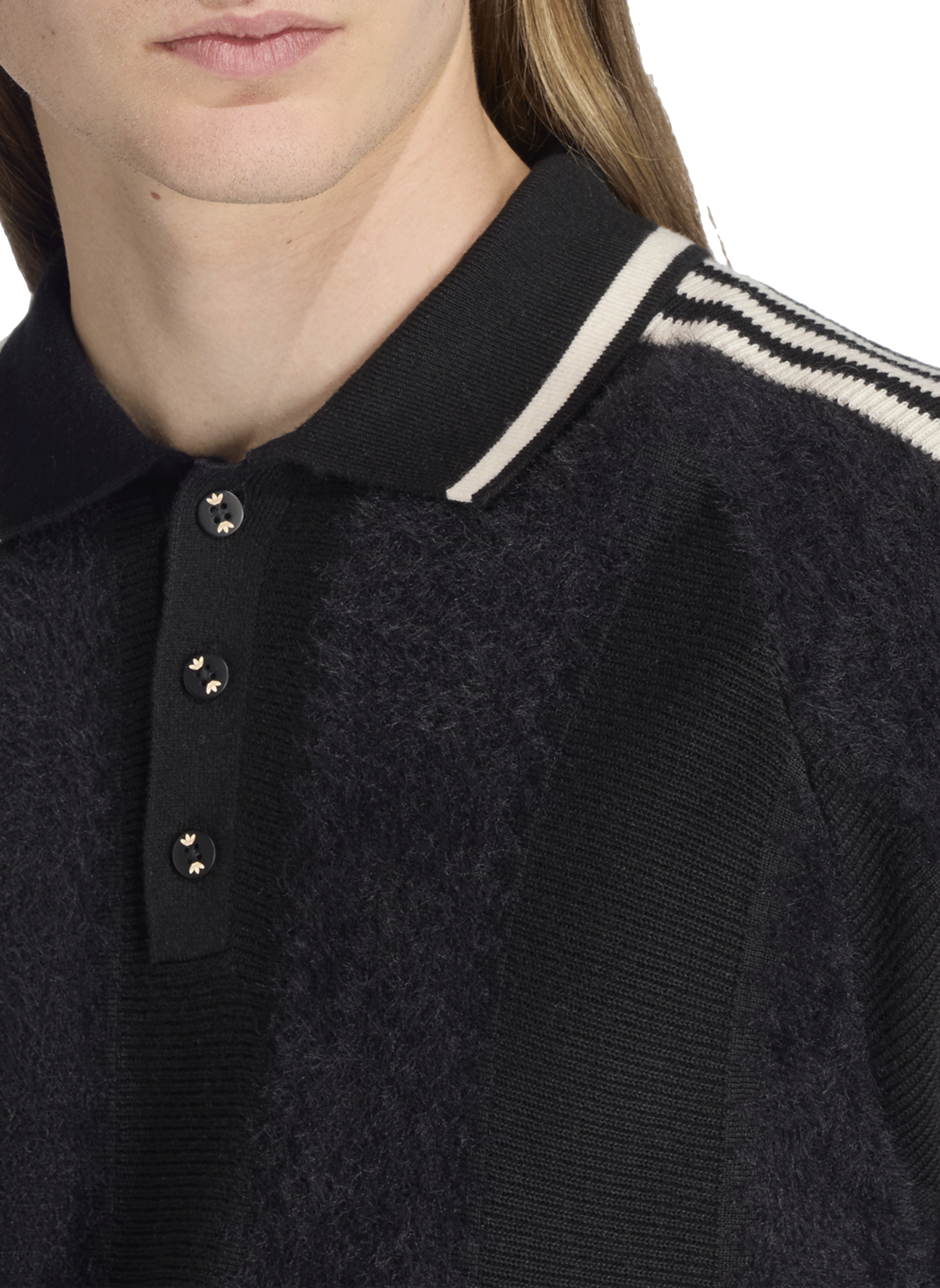Polo-collar jumper ADIDAS Black