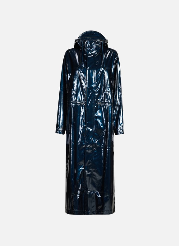 Veste longue effet vinyle Bleu by RAINS RAINS Veste longue effet vinyle Bleu