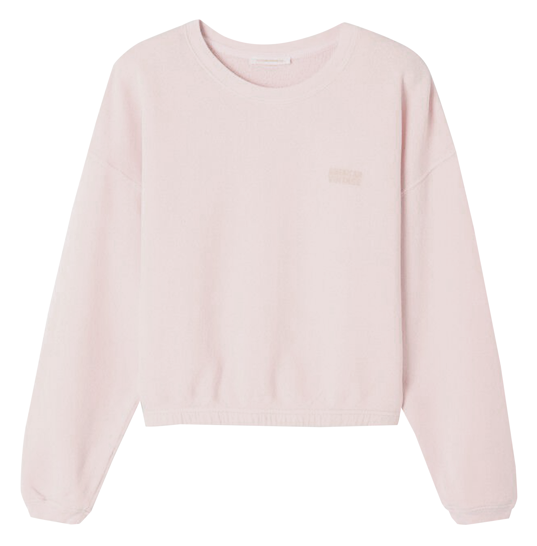Sweat court col rond en coton mélangé izubird AMERICAN VINTAGE Rose