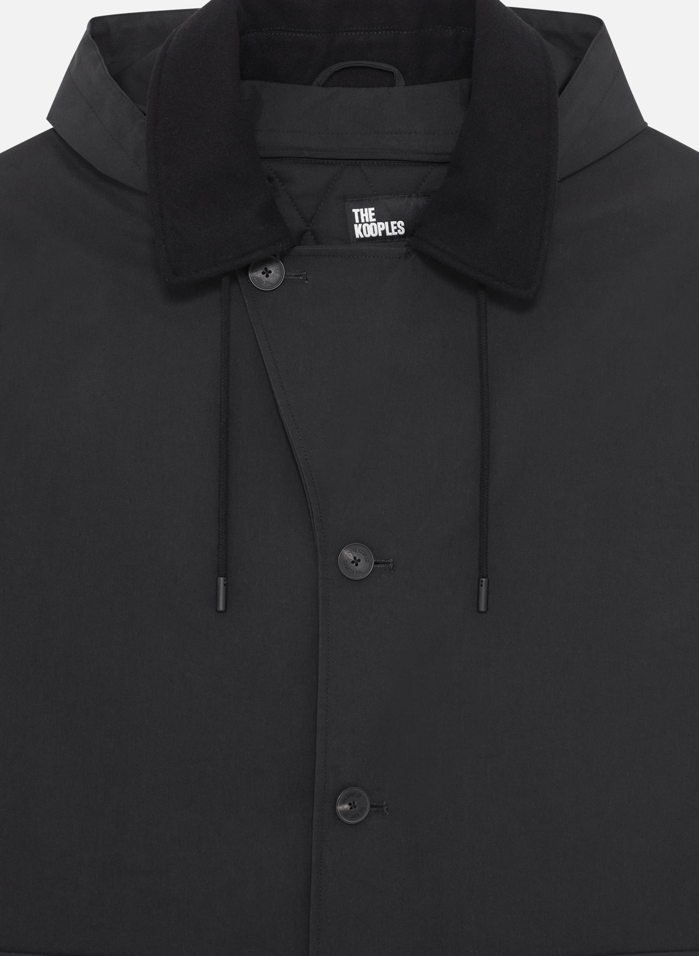 Parka type trench à capuche THE KOOPLES Noir