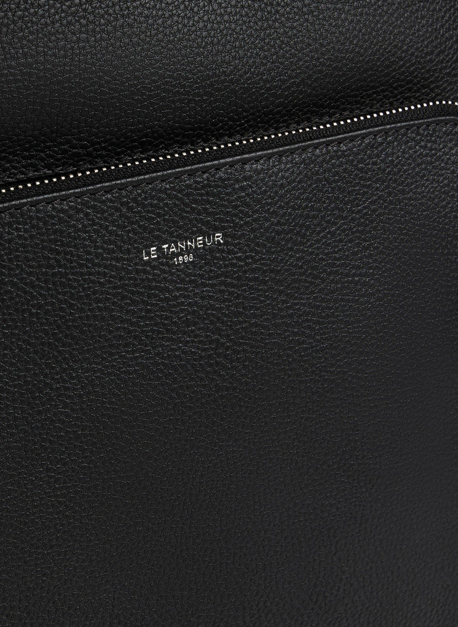 Sac à dos zippé business sophie en cuir grainé LE TANNEUR Noir