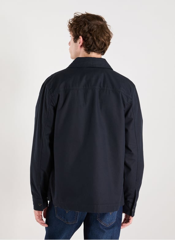 Surchemise col classique en coton mélangé | Bleu by LYLE & SCOTT Surchemise col classique en coton mélangé Bleu