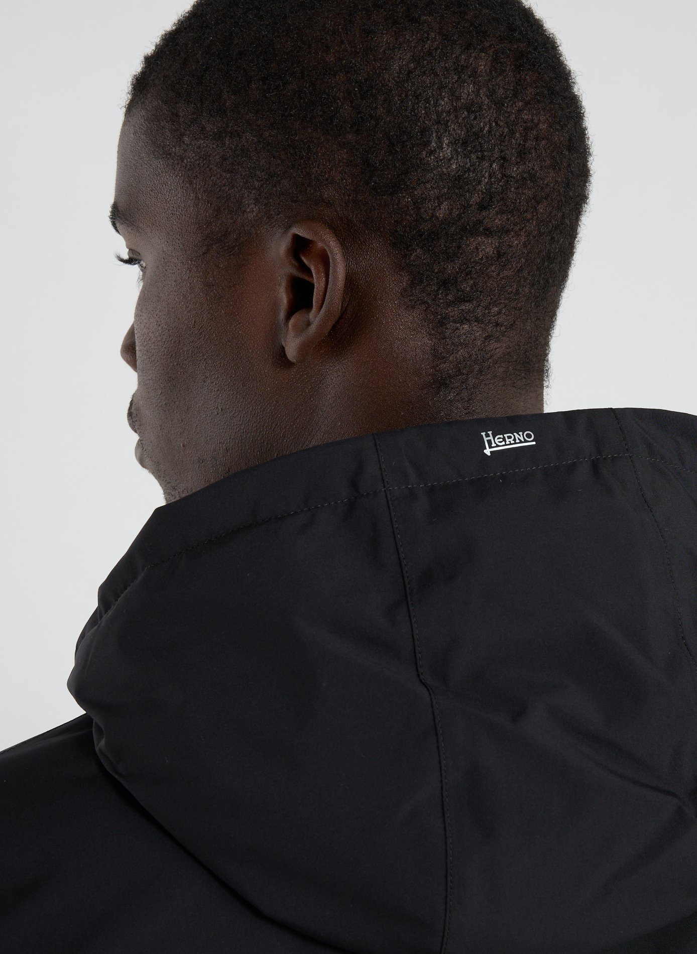 Hooded plain parka HERNO Grey