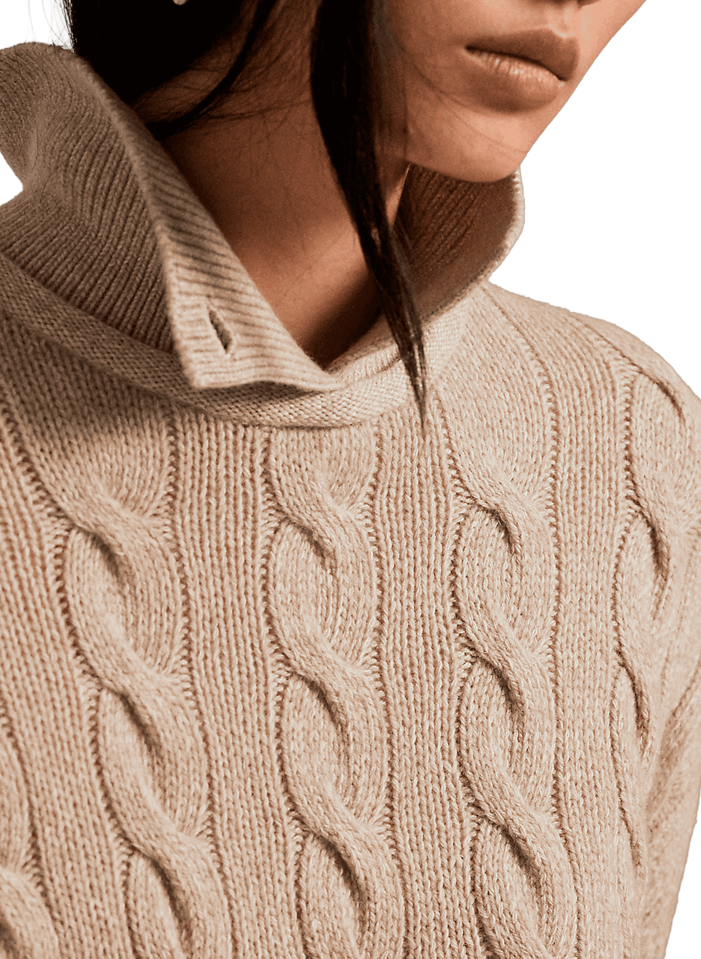 Pull en laine et cachemire POLO RALPH LAUREN Beige
