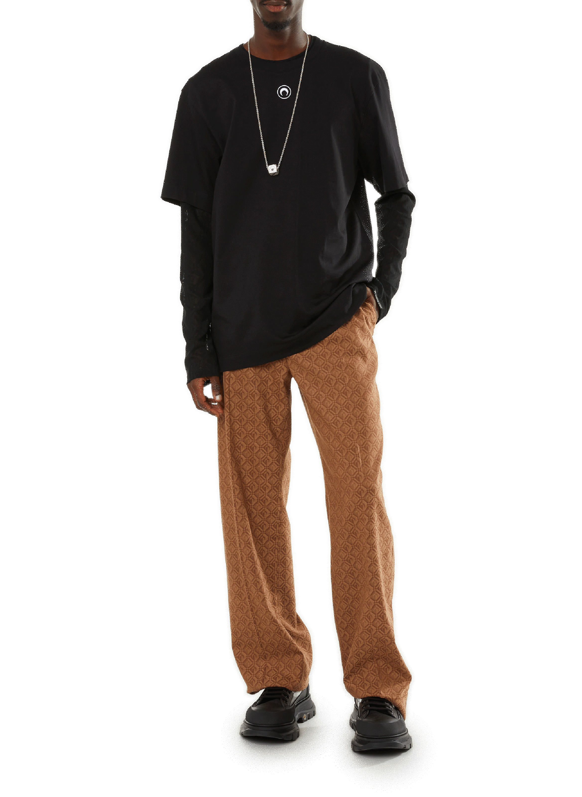 T-shirt en coton  MARINE SERRE Noir