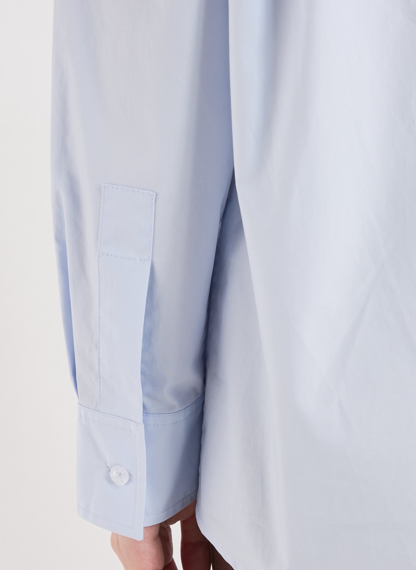 Chemise droite manches longues en coton  ADOLFO DOMINGUEZ Bleu