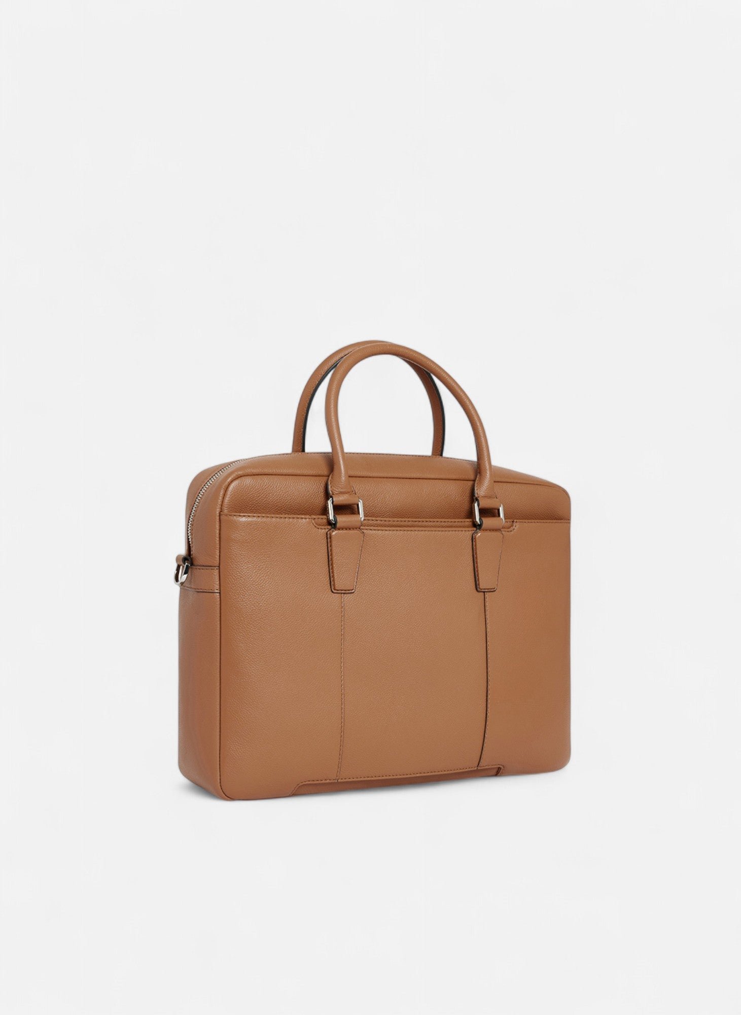 Porte documents 15" marceau en cuir grainé moyen modèle LE TANNEUR Marron