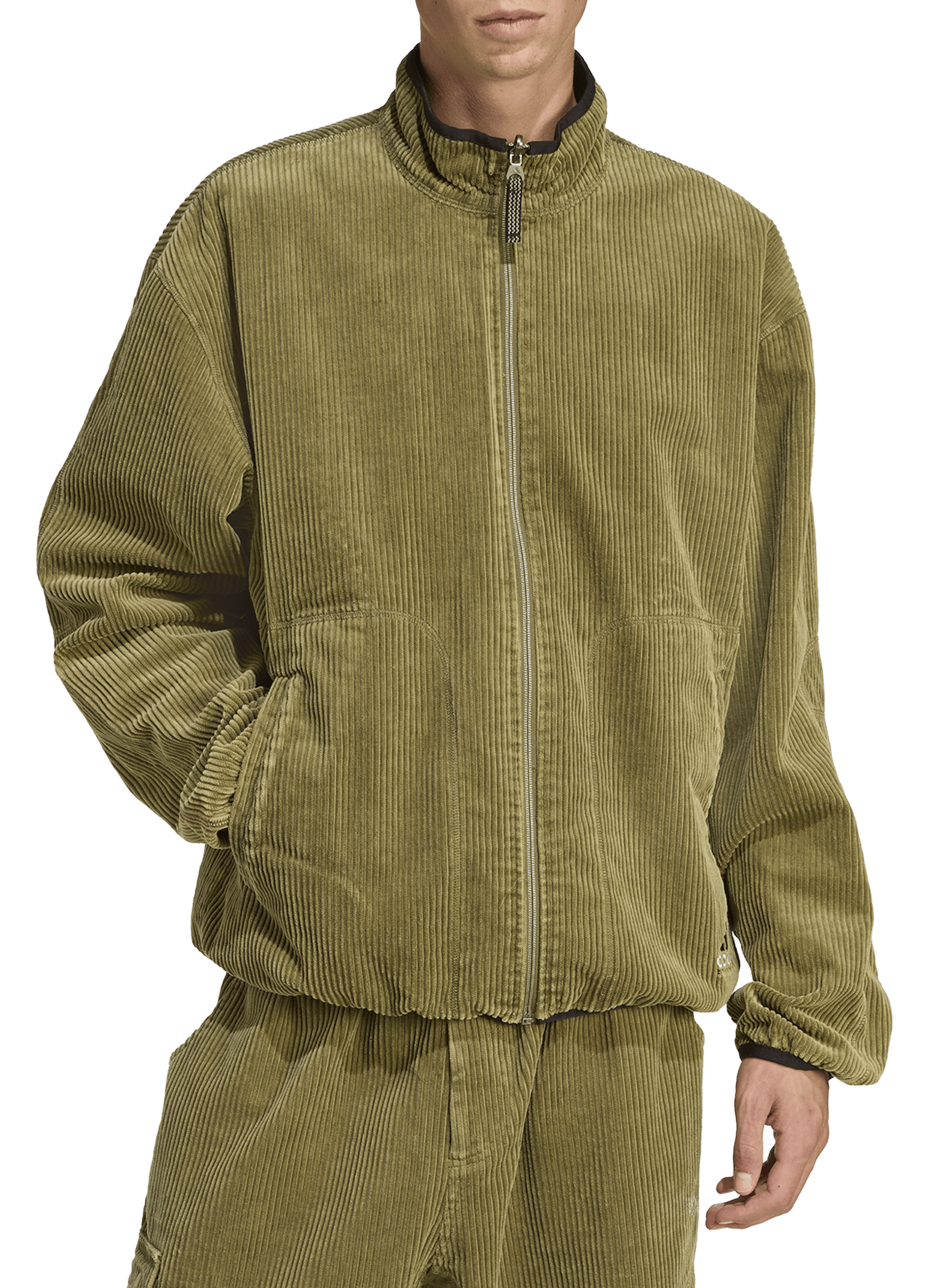 Oversized reversible jacket with high collar ADIDAS Green