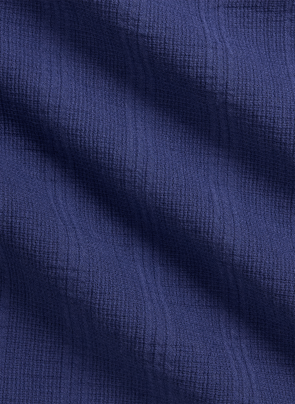 Chemise manches courtes en coton à tissage natté POLO RALPH LAUREN Bleu