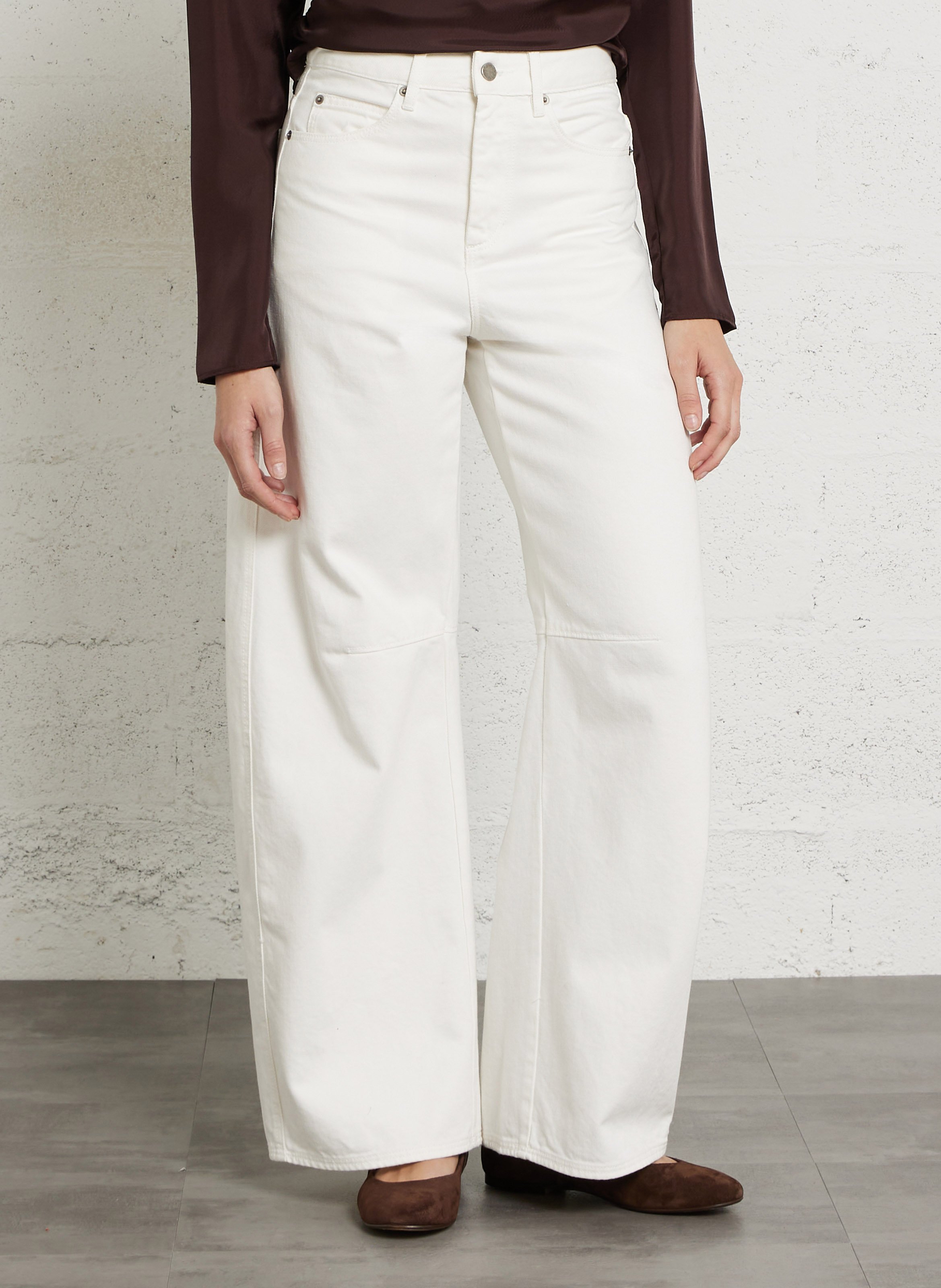 Jean ballon en coton Gaspard SOEUR Blanc