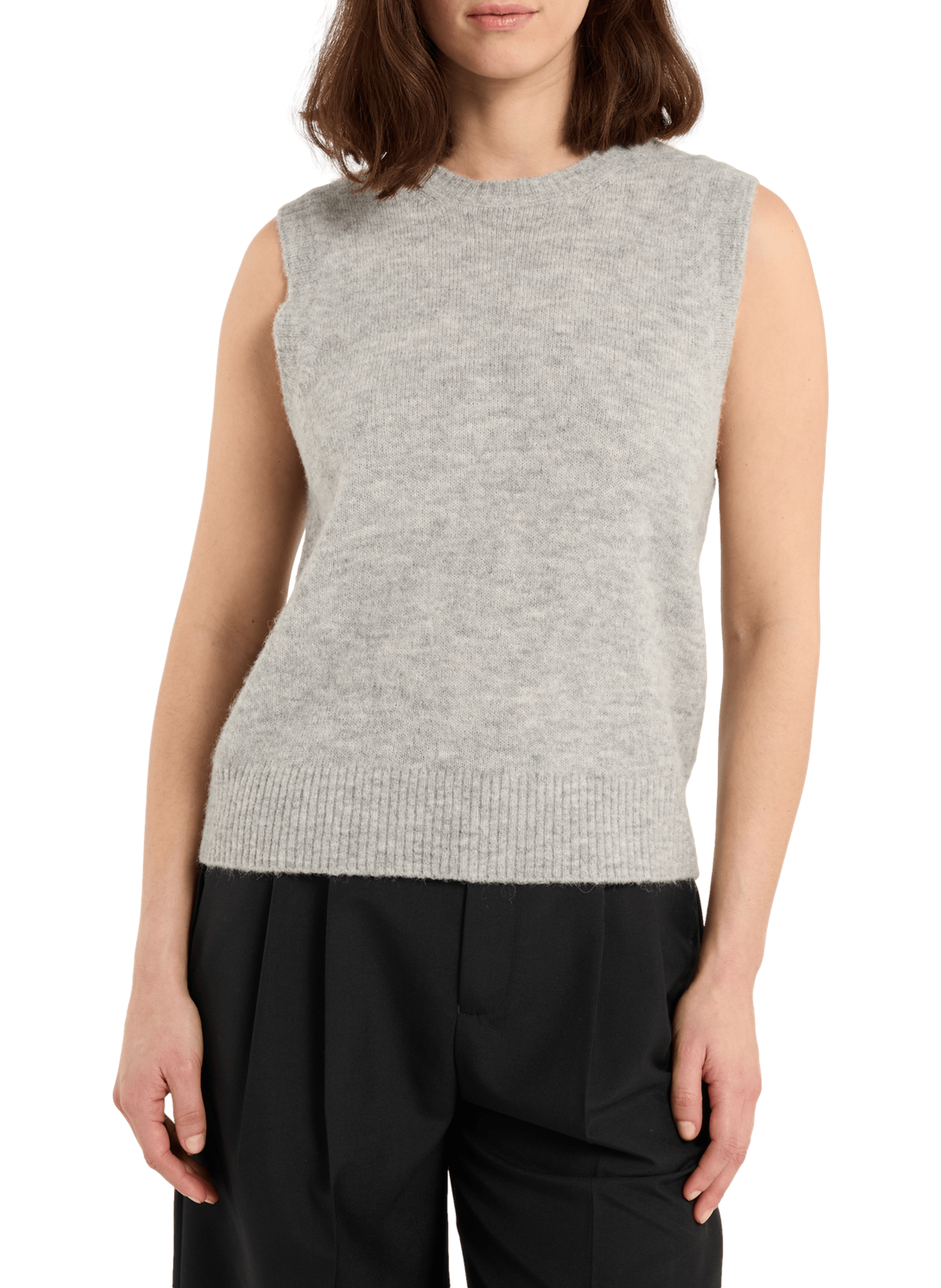 Pull Vilet sans manches en laine mélangée SAISON 1865 Gris