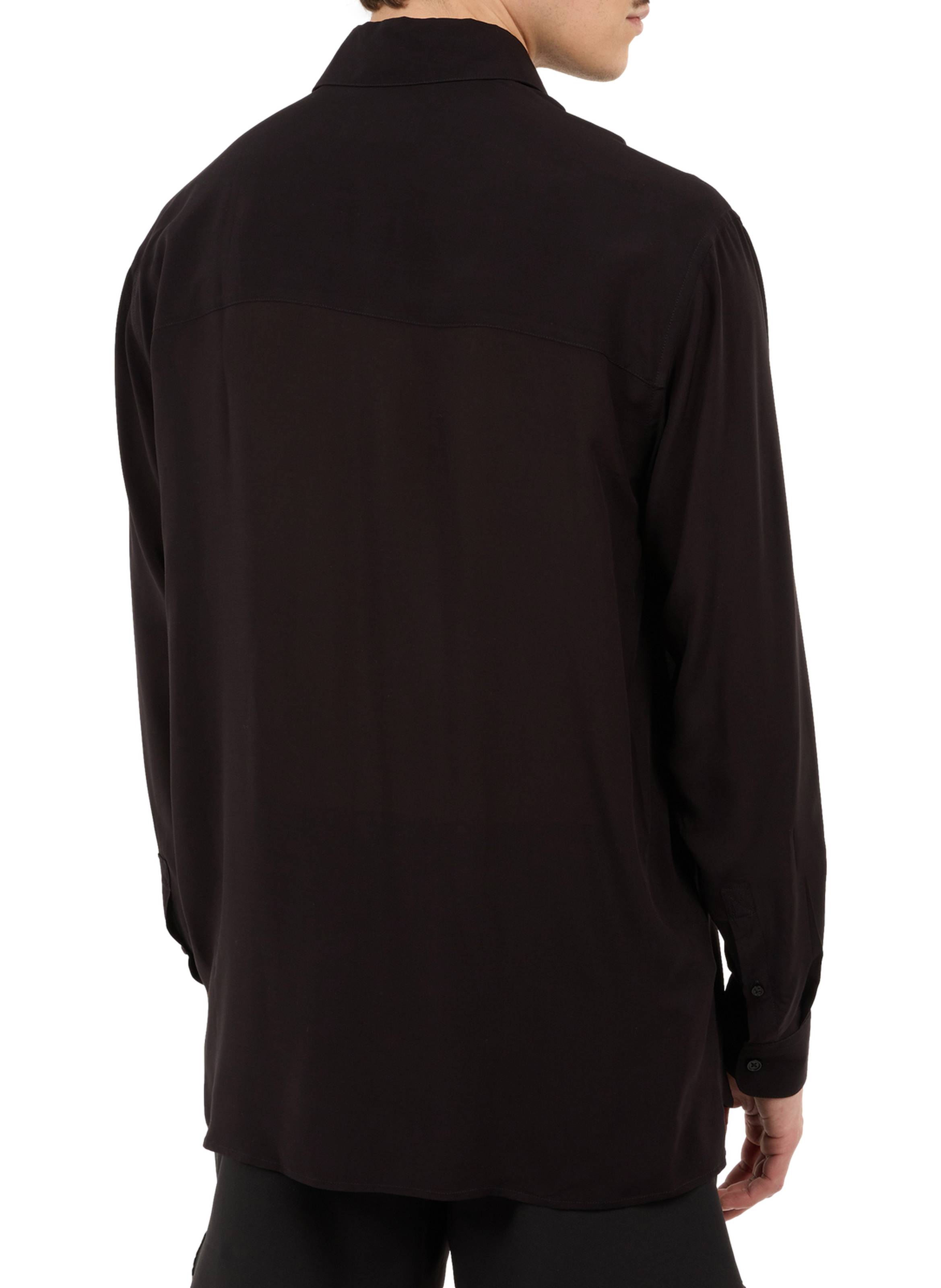 Flowy cotton shirt SAISON 1865 Black