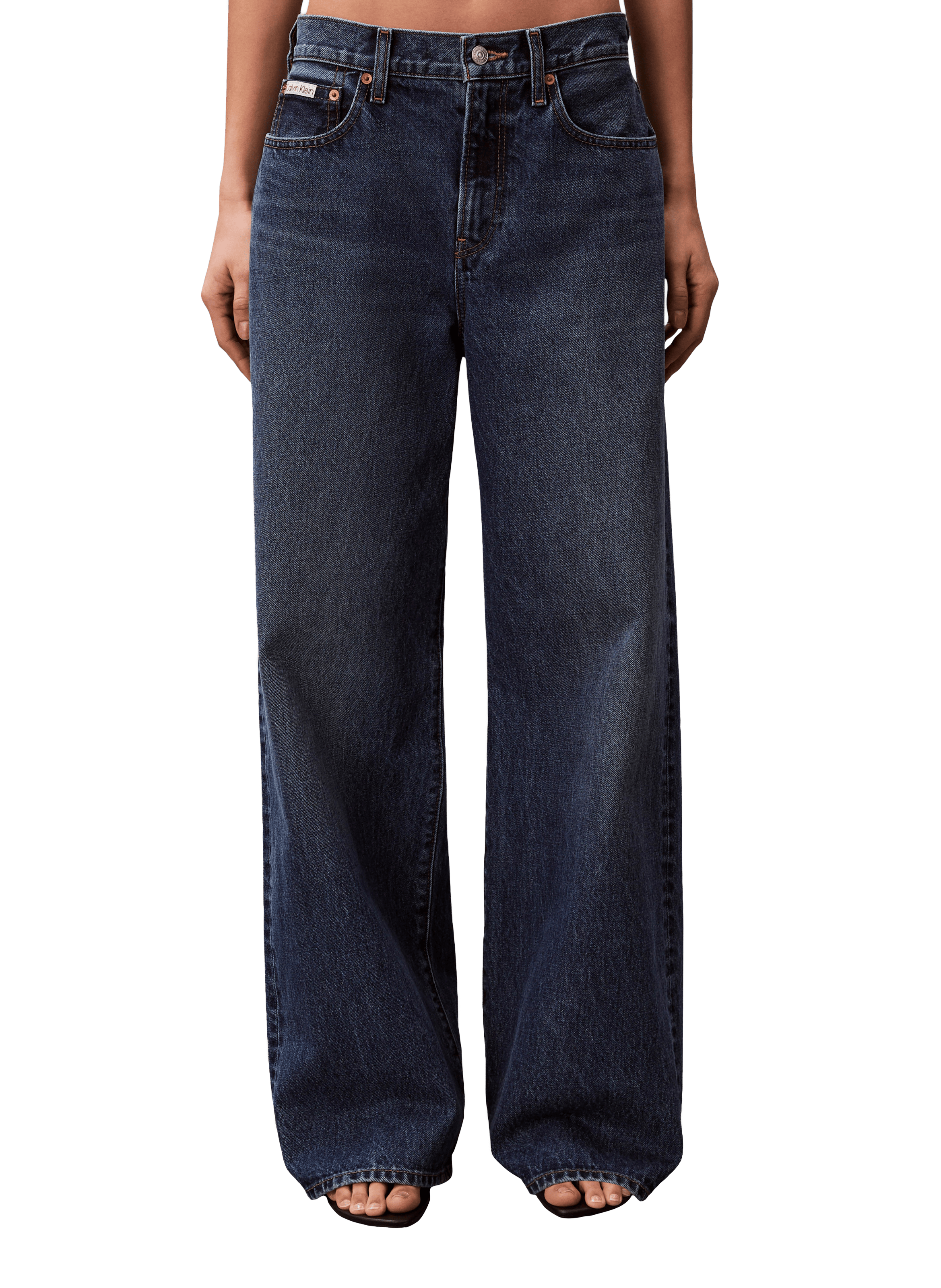 Jean ample en coton CALVIN KLEIN Bleu