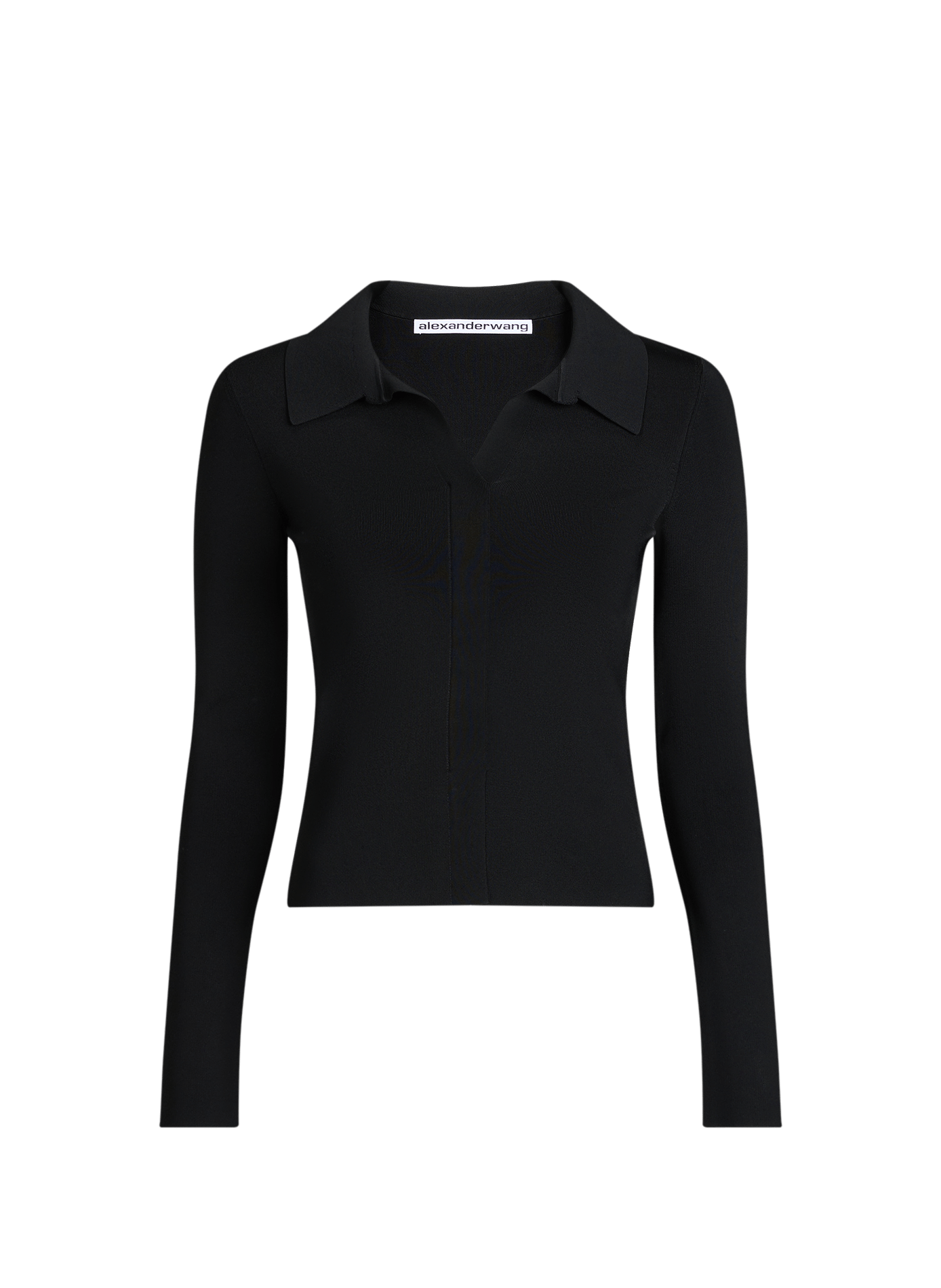 Polo ajusté manches longues uni ALEXANDER WANG Noir