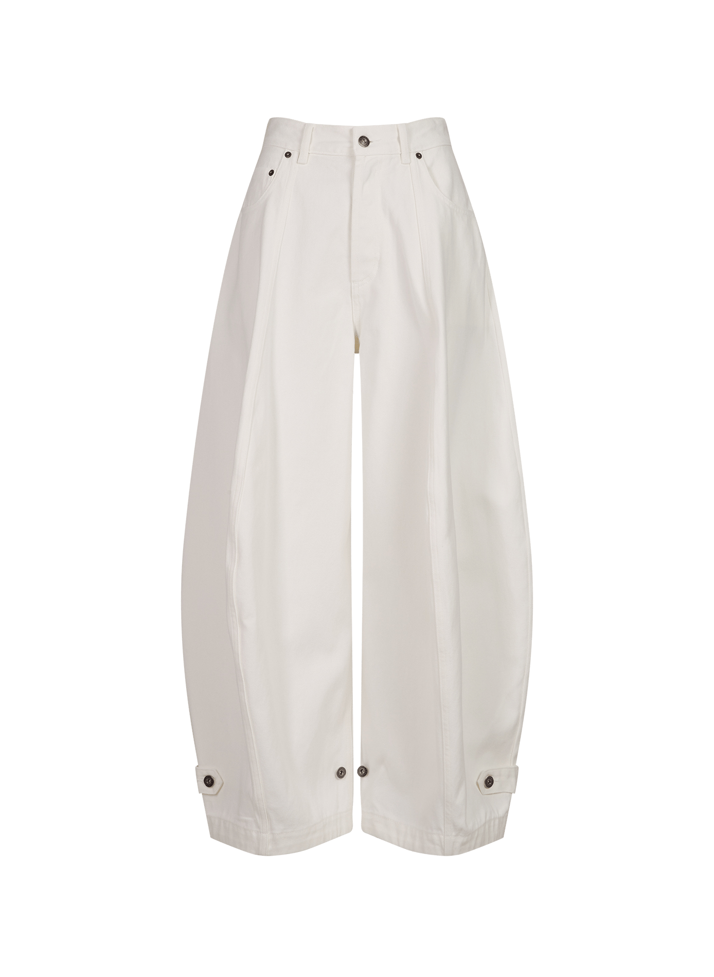Cotton balloon-cut jeans LAMRONS White