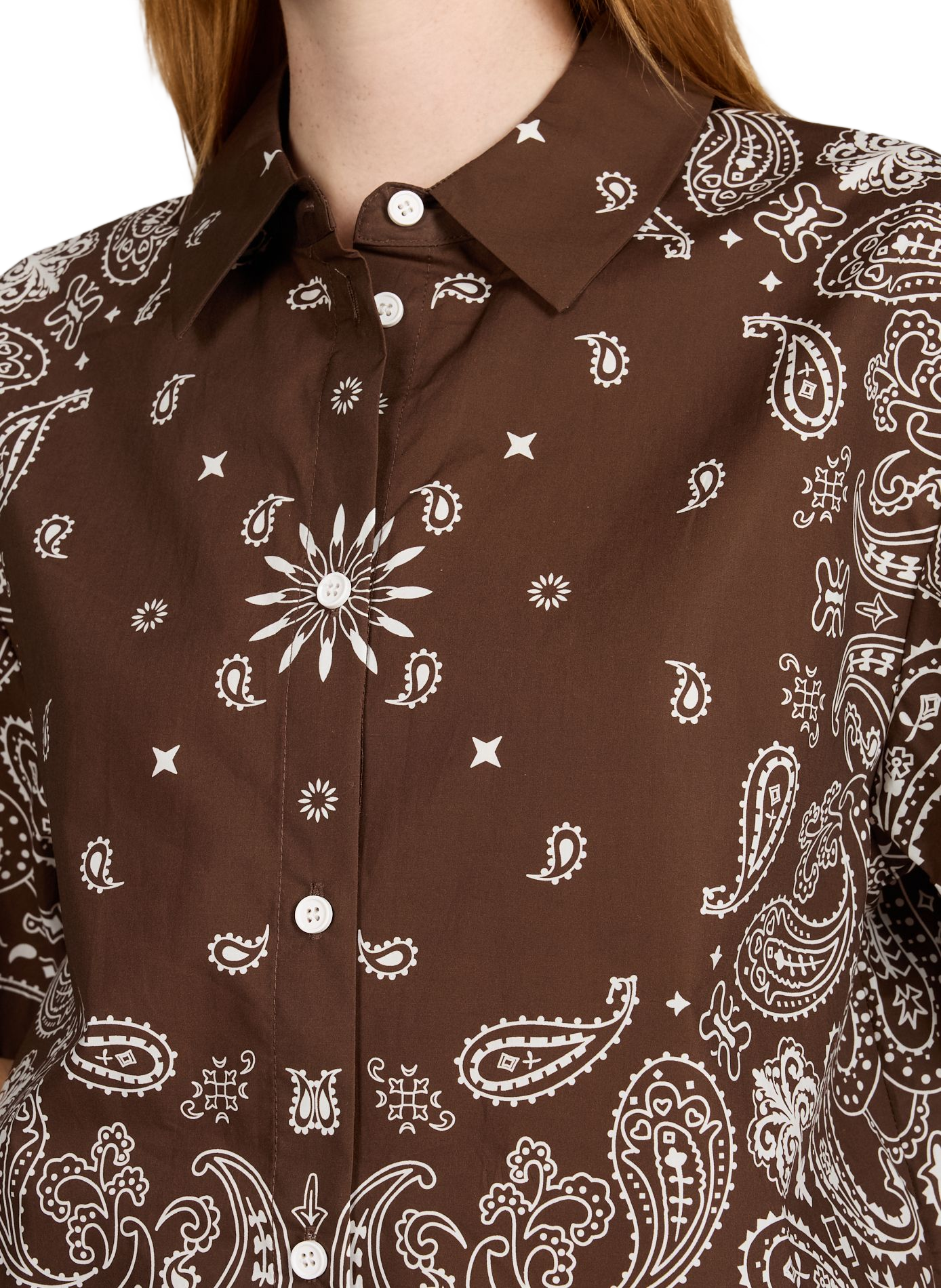 Chemisier Luz à motif bandana en coton SUNCOO Marron