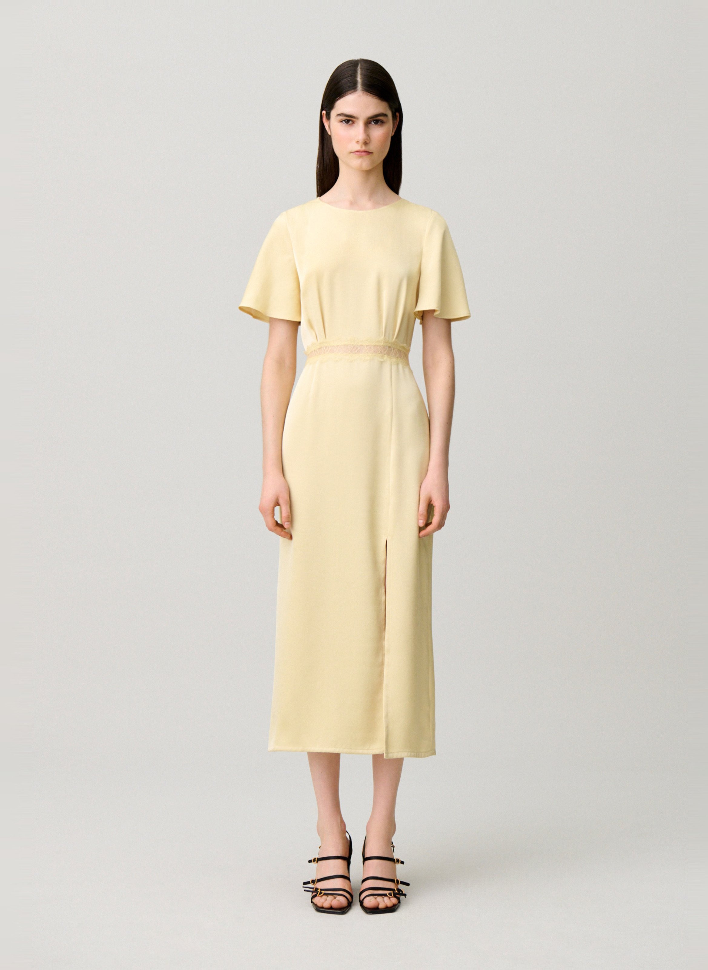Robe longue col rond CLAUDIE PIERLOT Jaune