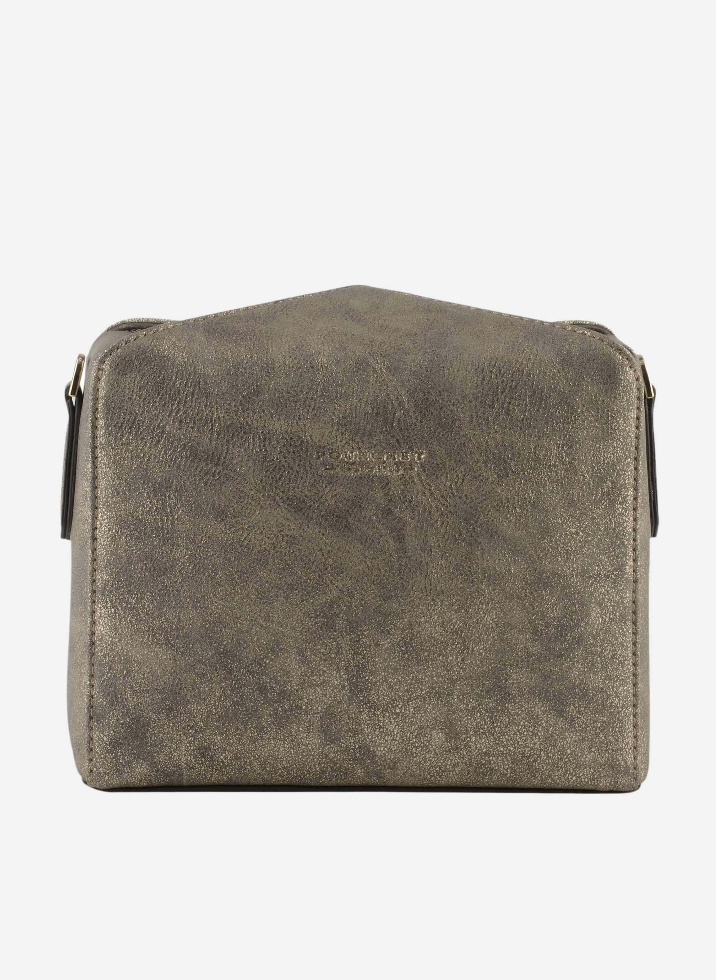 Cassetta vernis | sac porté épaule en cuir de vachette | Doré POURCHET Femme