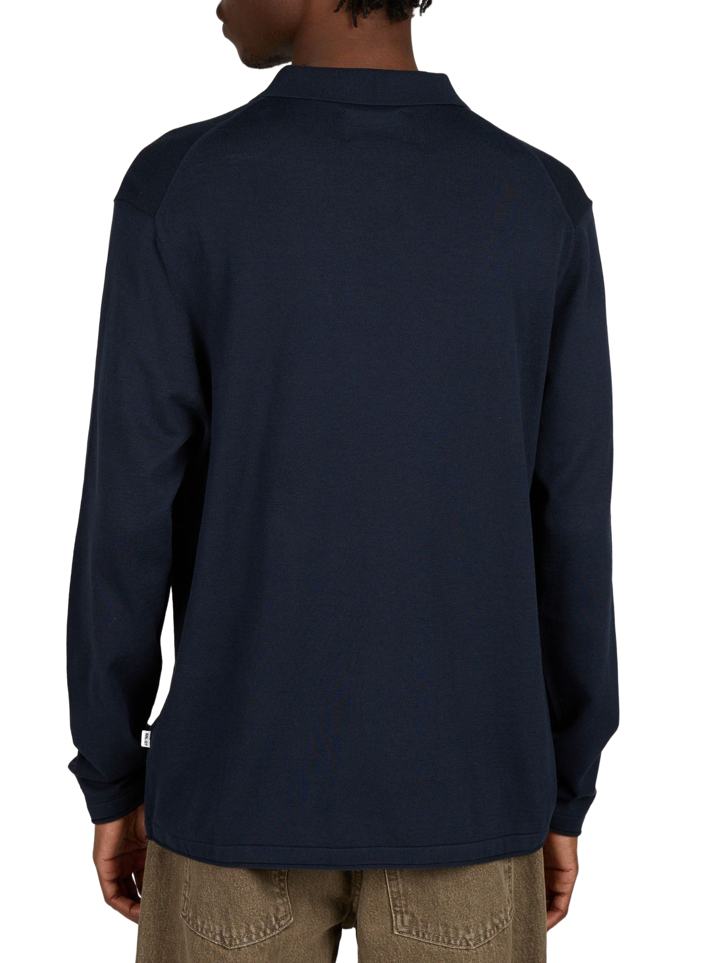 Long-sleeved knit polo NN.07 Blue