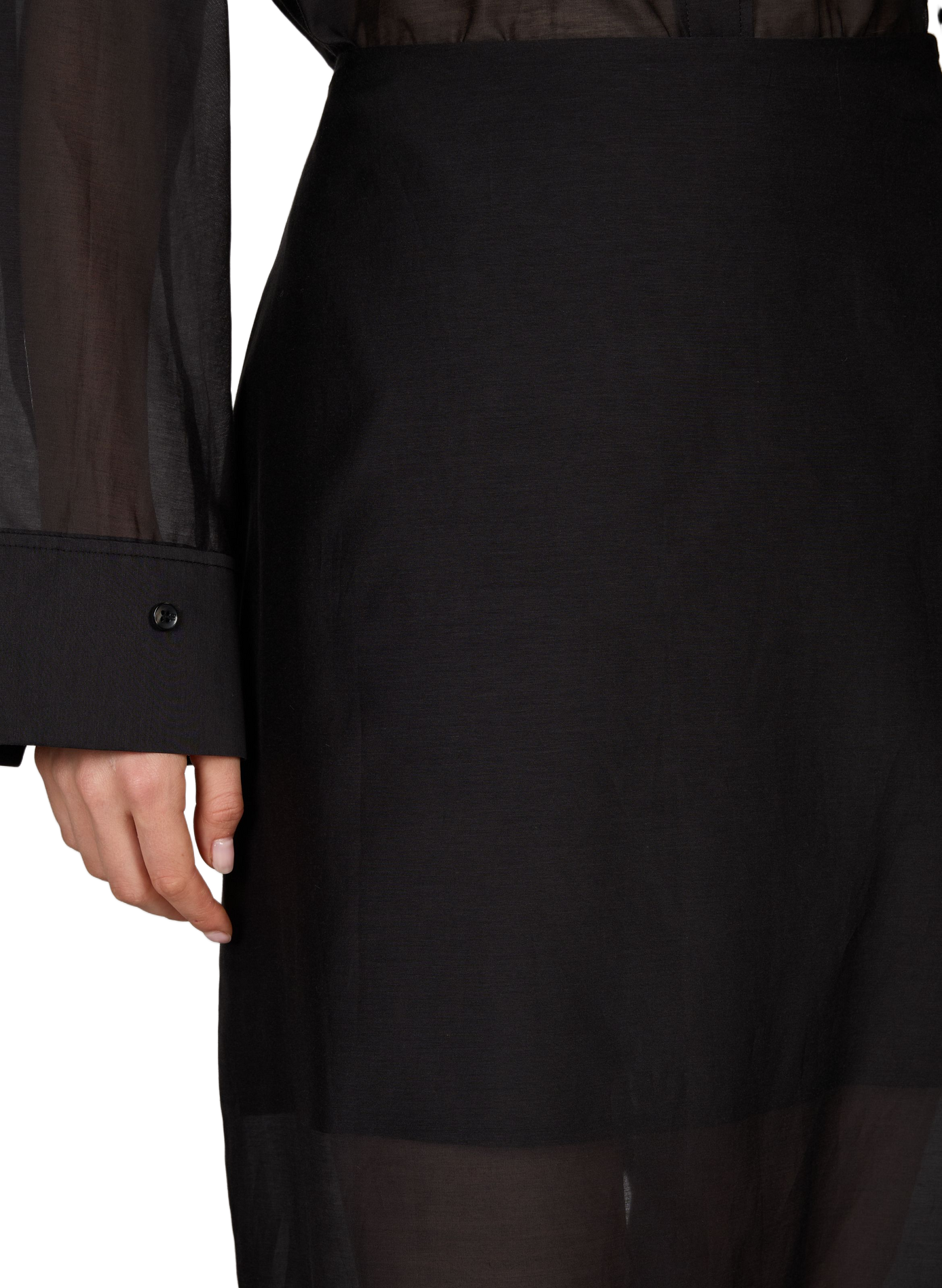 Oversize Hemd von Derris aus Baumwolle und Seide BY MALENE BIRGER Schwarz