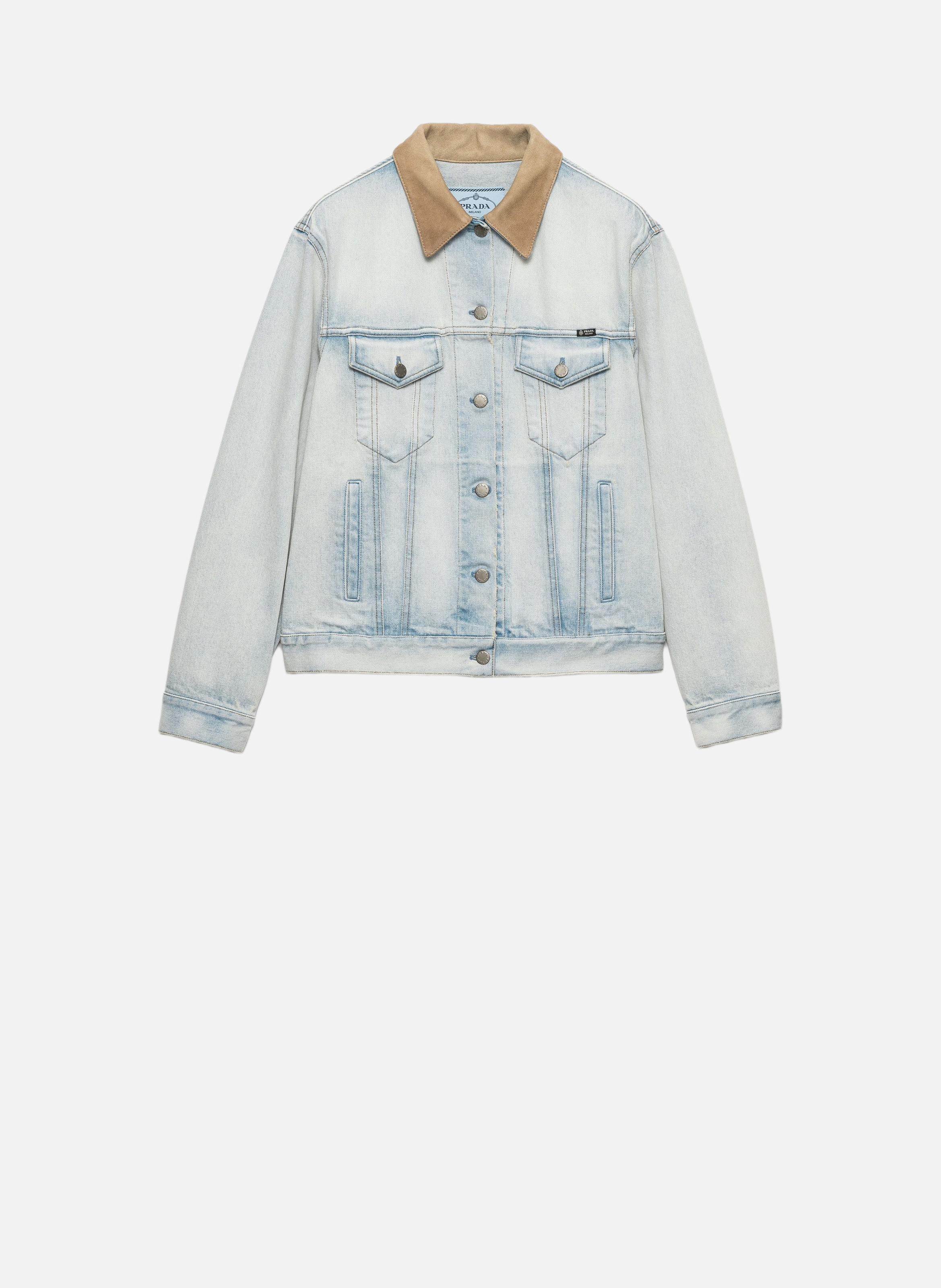 Blouson en denim PRADA Bleu