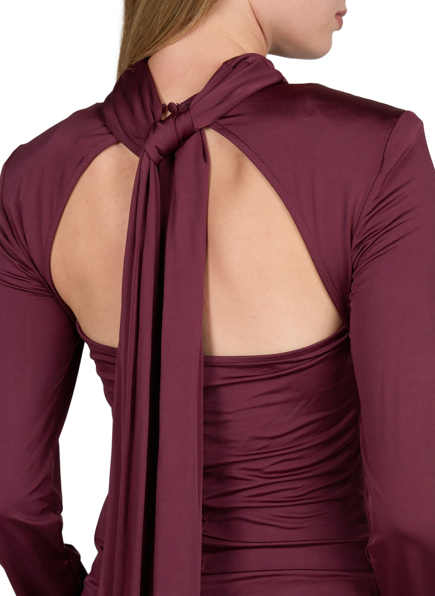 Satin straight top ROTATE Red