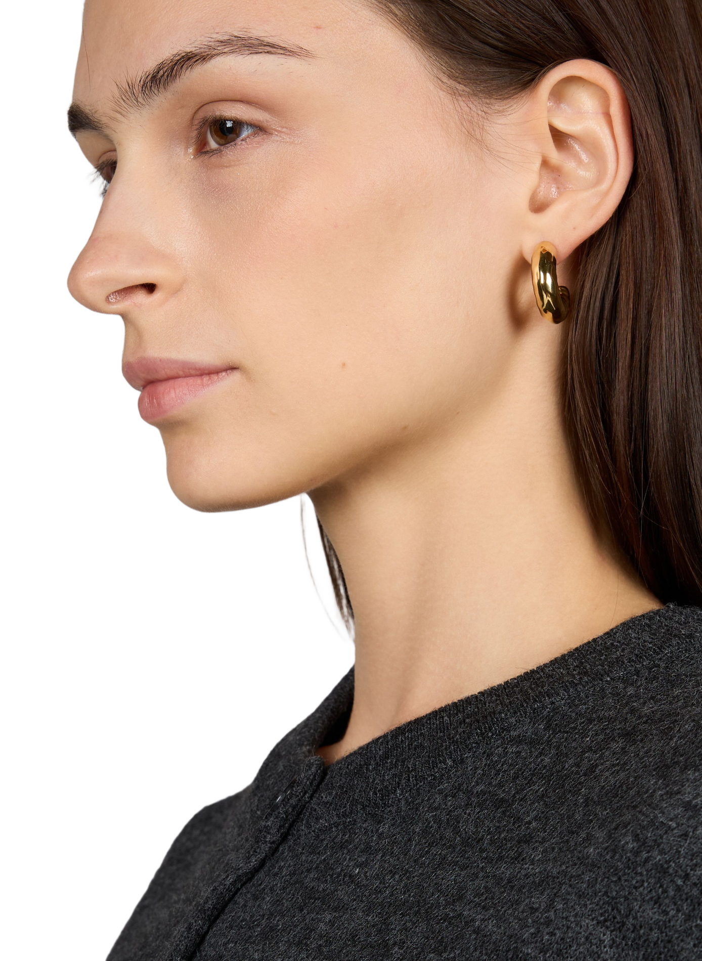 Boucles d'oreilles demi-cercles  | Doré AU PRINTEMPS PARIS Femme