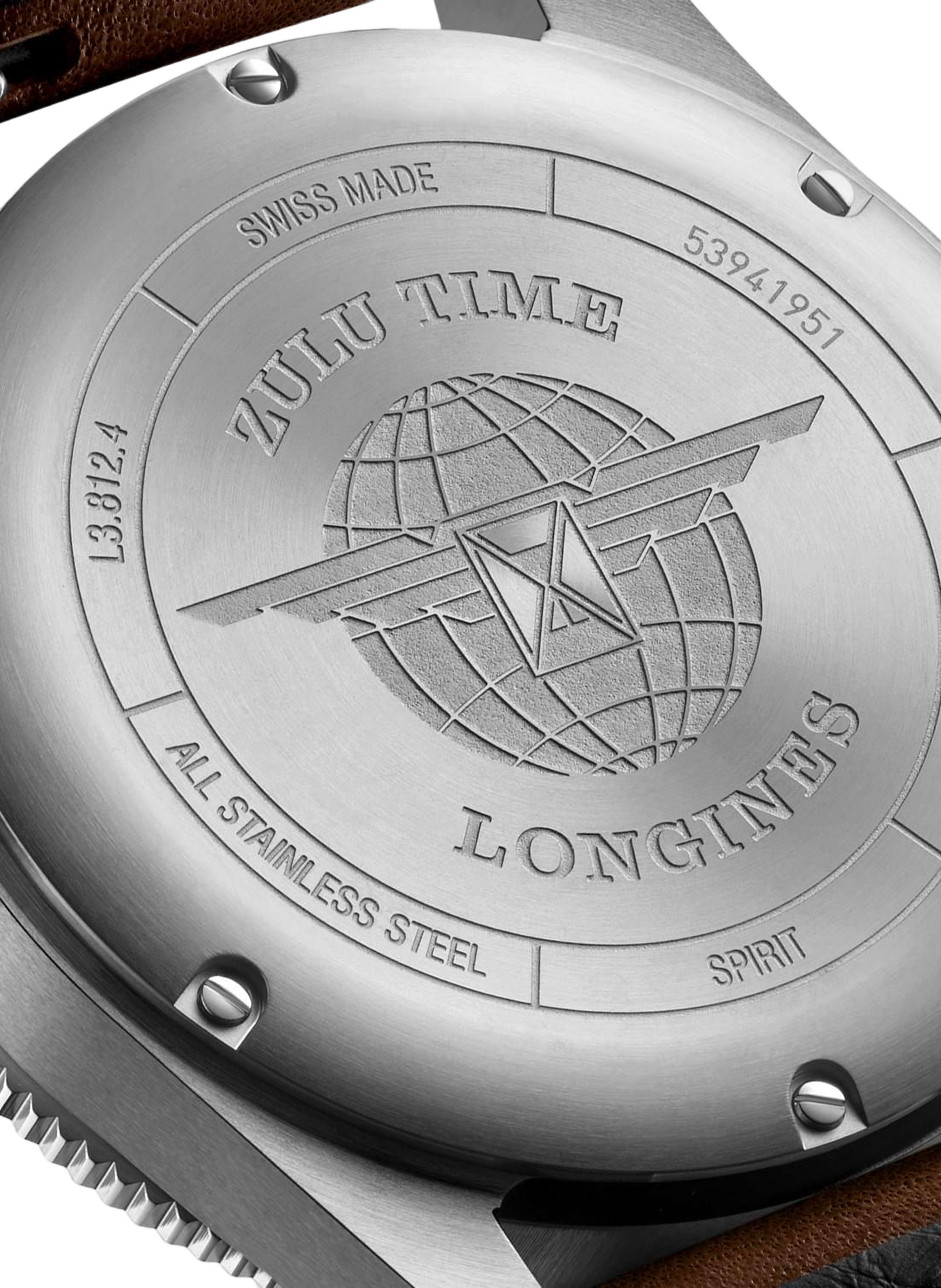 Montre automatique Longines Spirit en cuir LONGINES Noir
