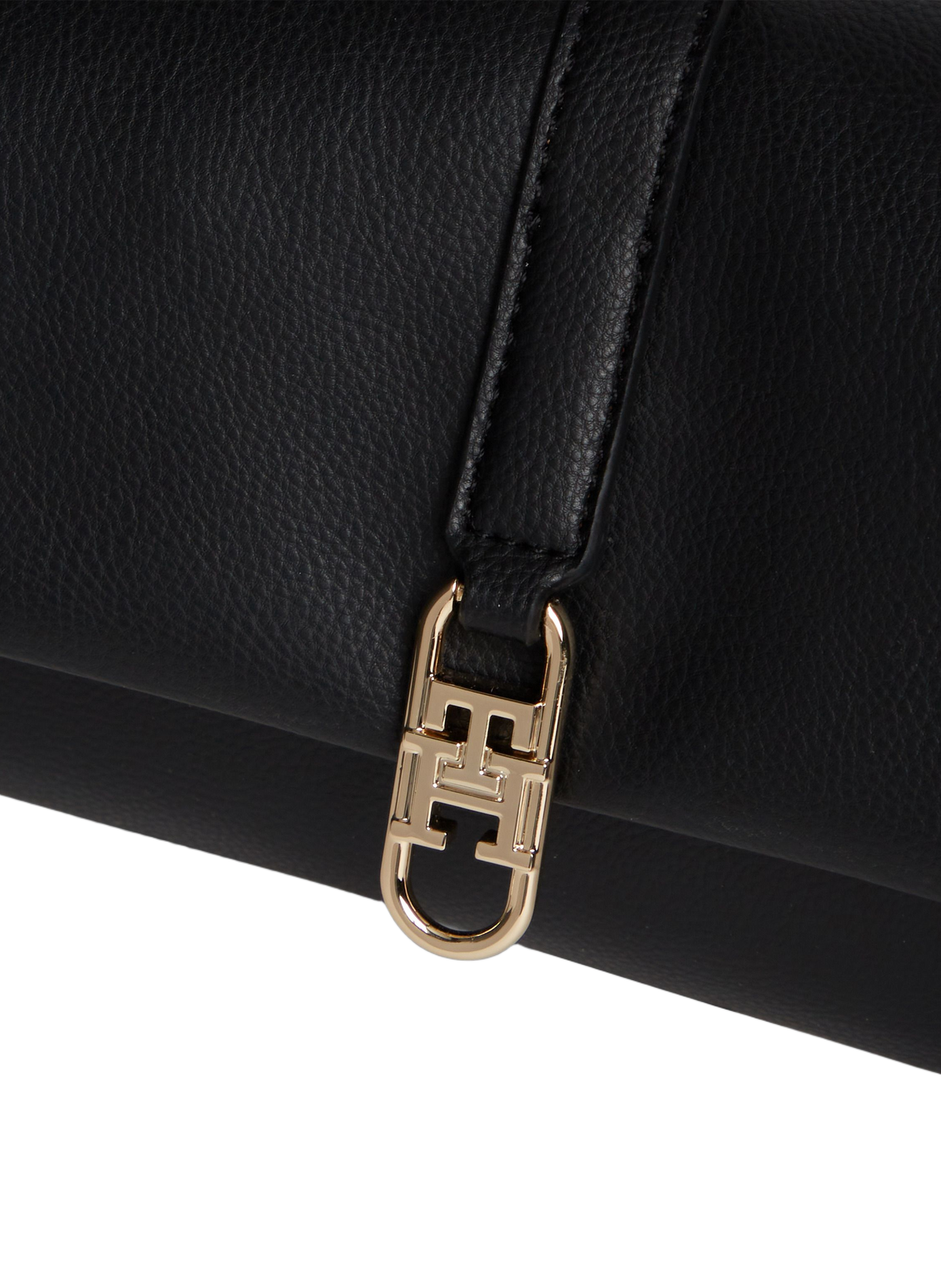Plain flap crossbody bag TOMMY HILFIGER Black