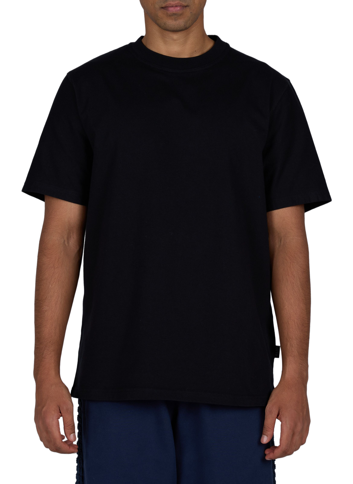 Straight fit round neck printed cotton T-shirt ARTE ANTWERP Black
