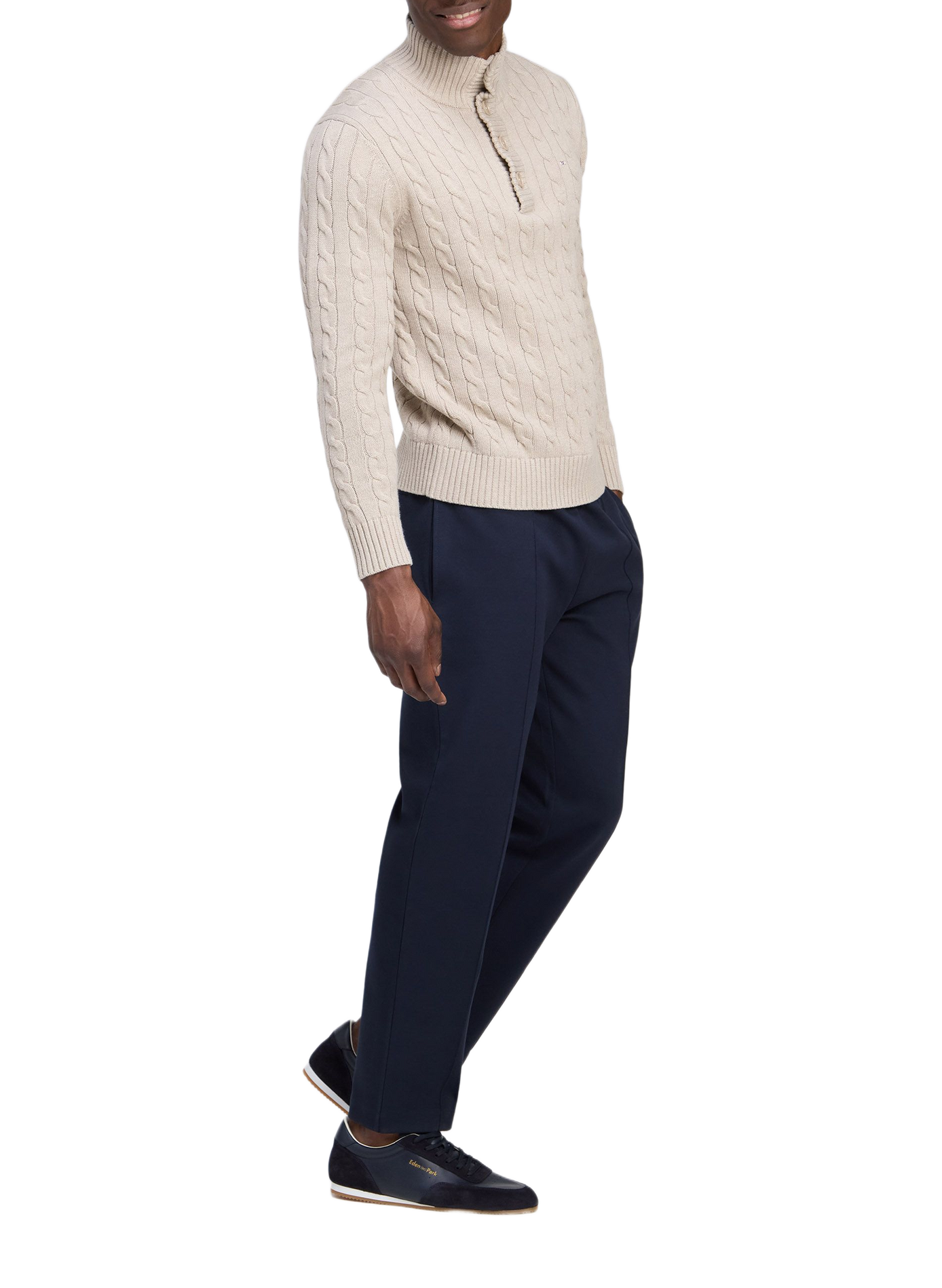 Pantalon de survêtement en coton mélangé EDEN PARK Blau