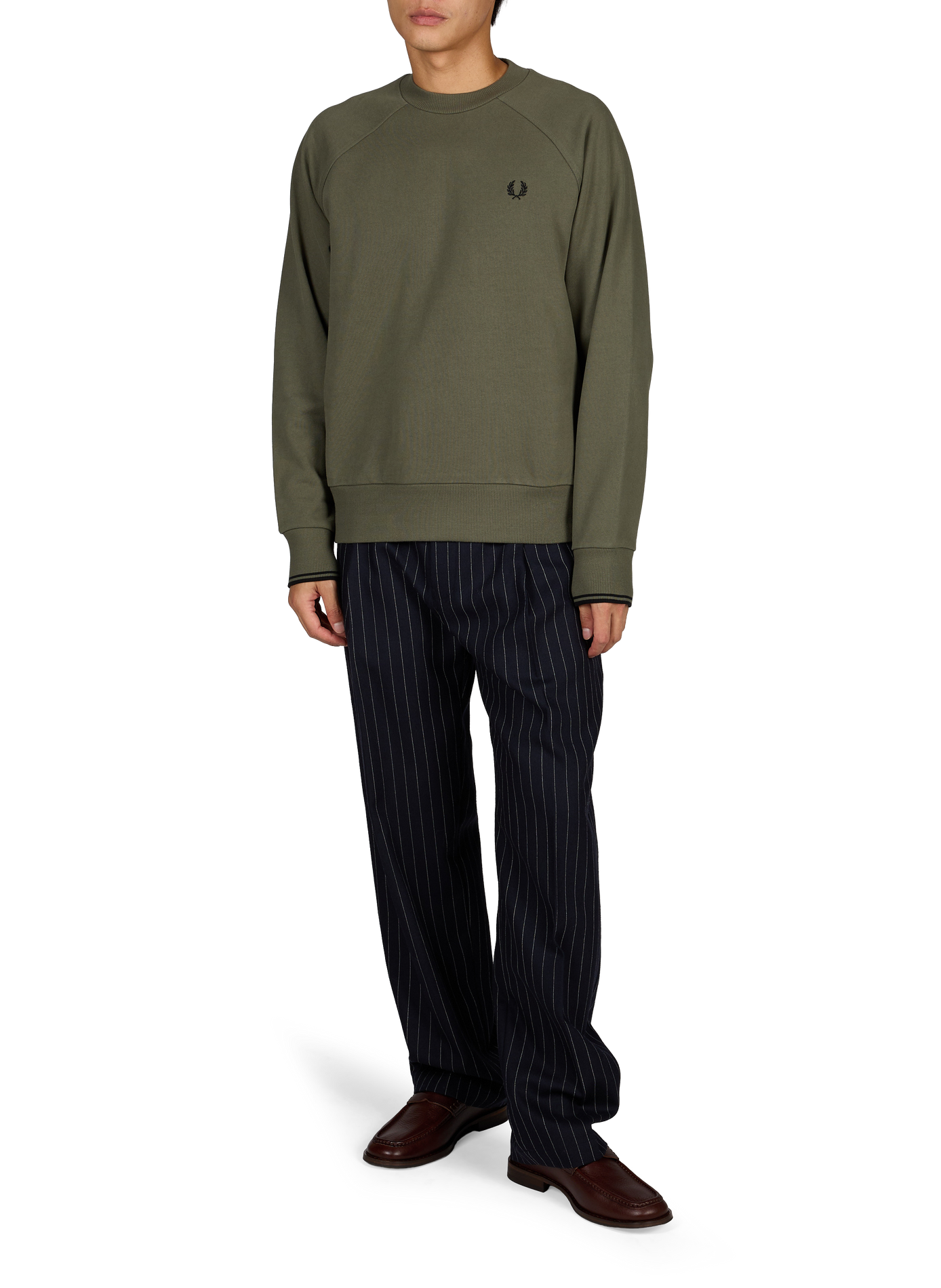 Sweatshirt Caspian van katoen FRED PERRY Groen