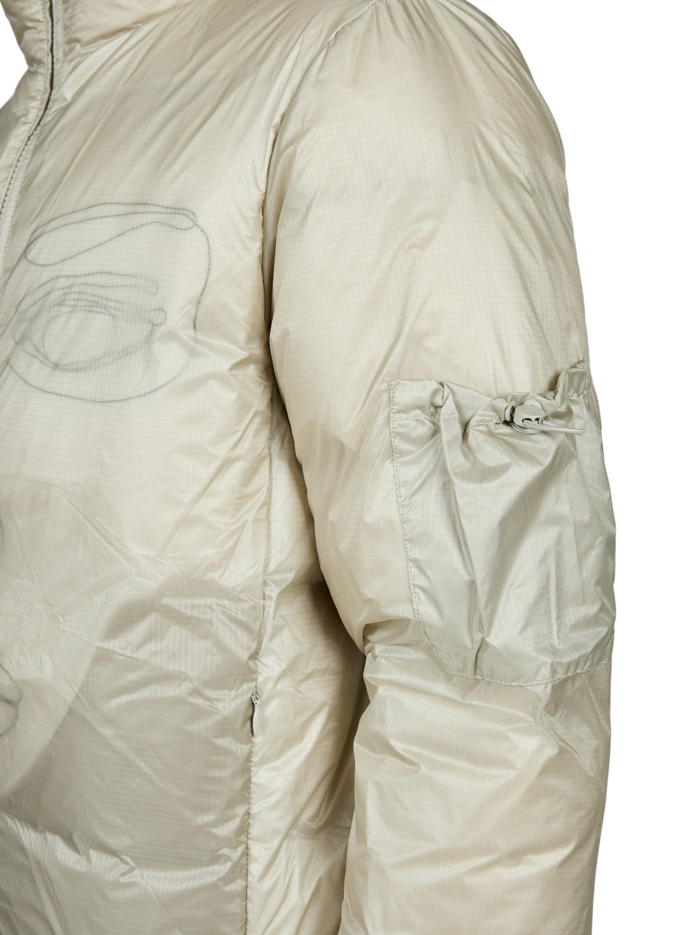 Gerade geschnittene Steppjacke mit Stehkragen und Print KIDSUPER Grun