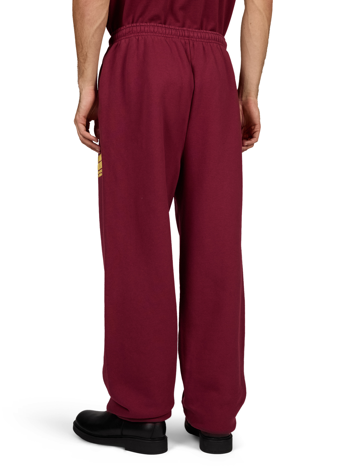 Plain loose-fit cotton joggers WILLY CHAVARRIA Red