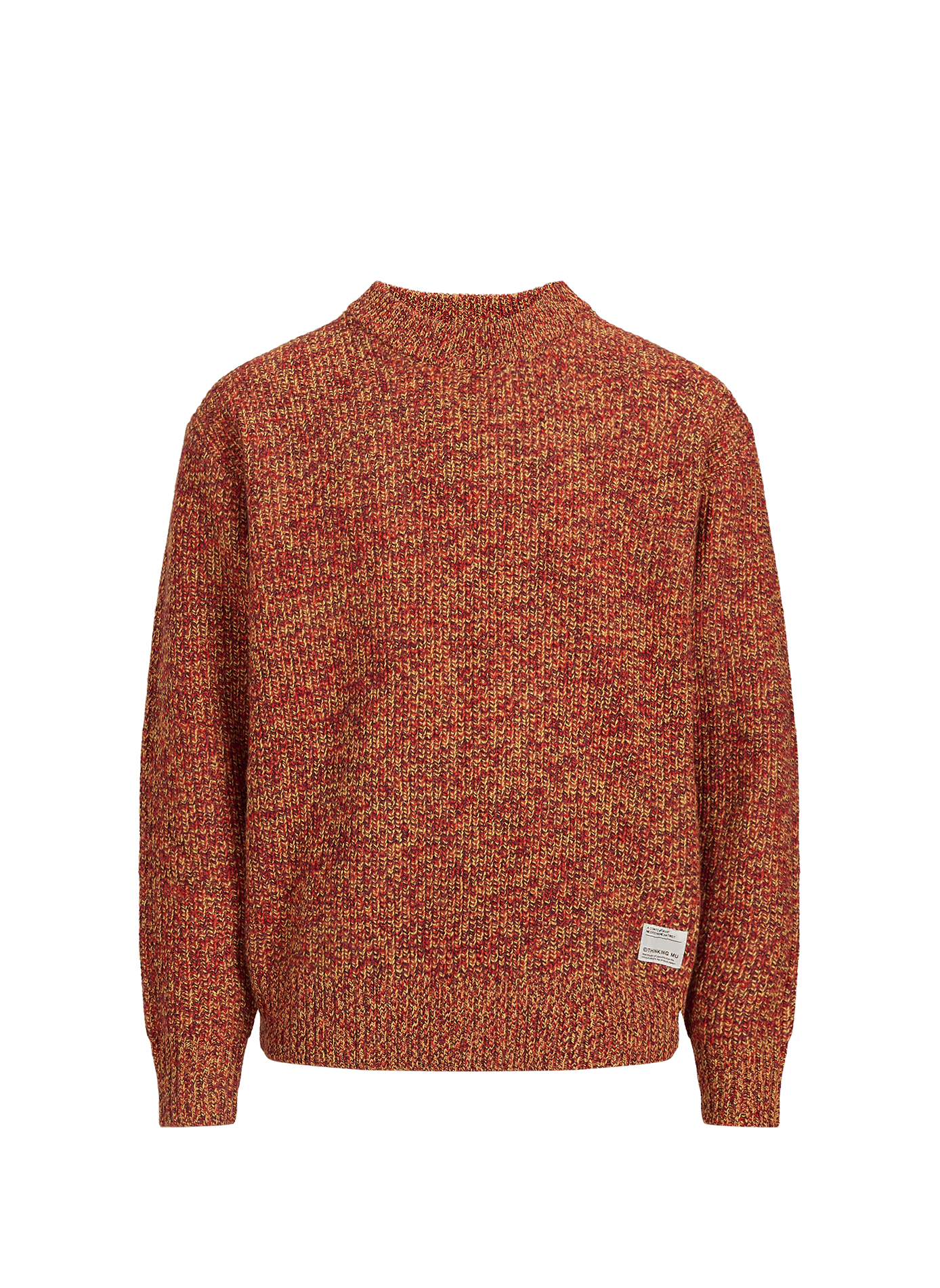 Straight-fit merino wool sweater THINKING MU Brown