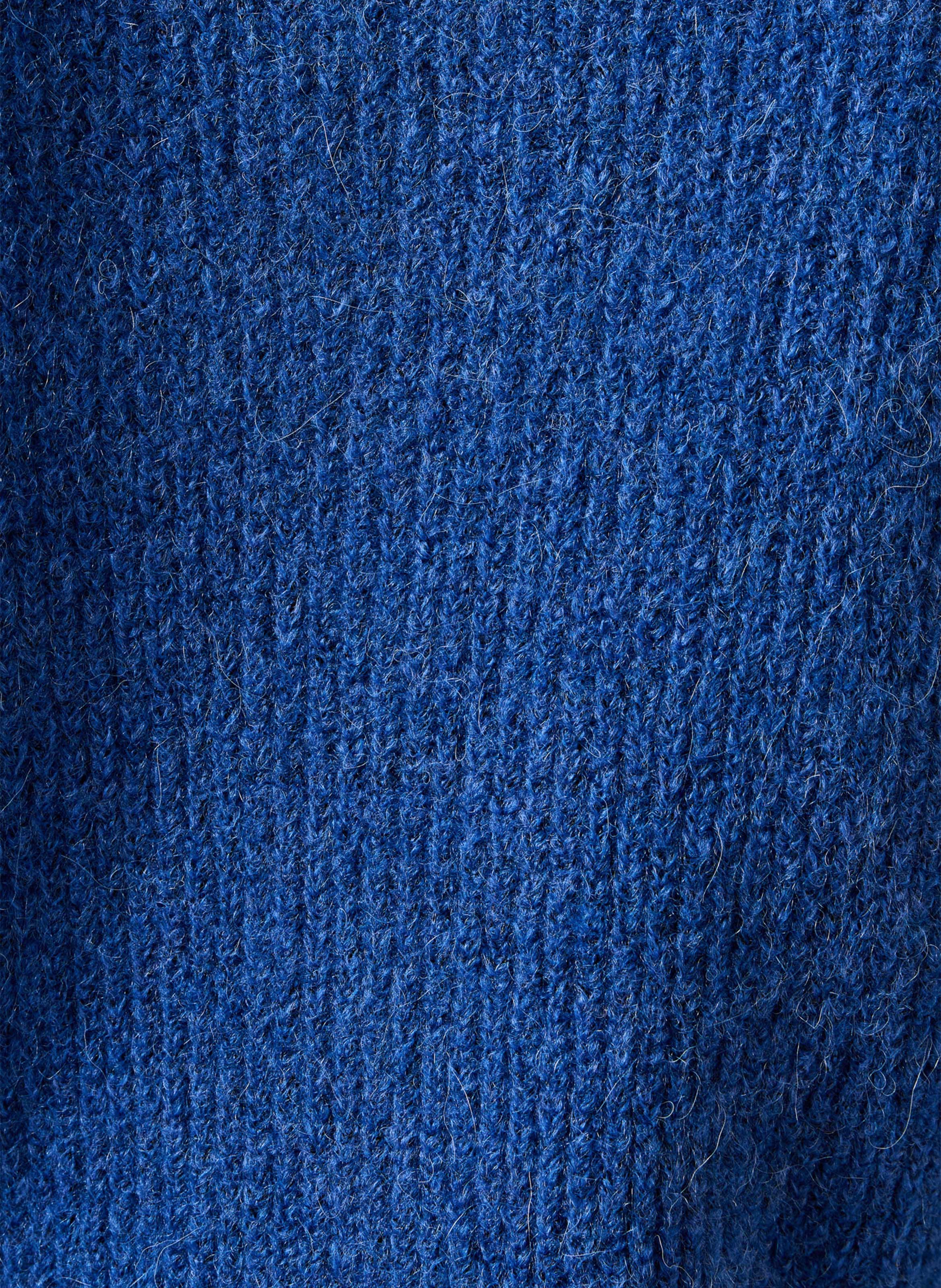 Ruimvallend vest met ronde hals in een gemengde breiwerkstof LA FEE MARABOUTEE Blauw