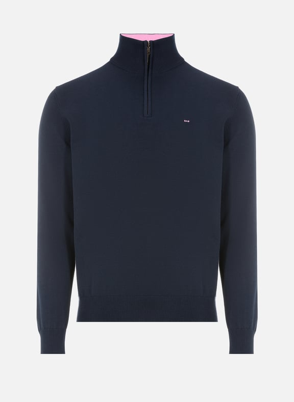 Jumper with zip neck Blue by EDEN PARK EDEN PARK Jumper with zip neck Blue