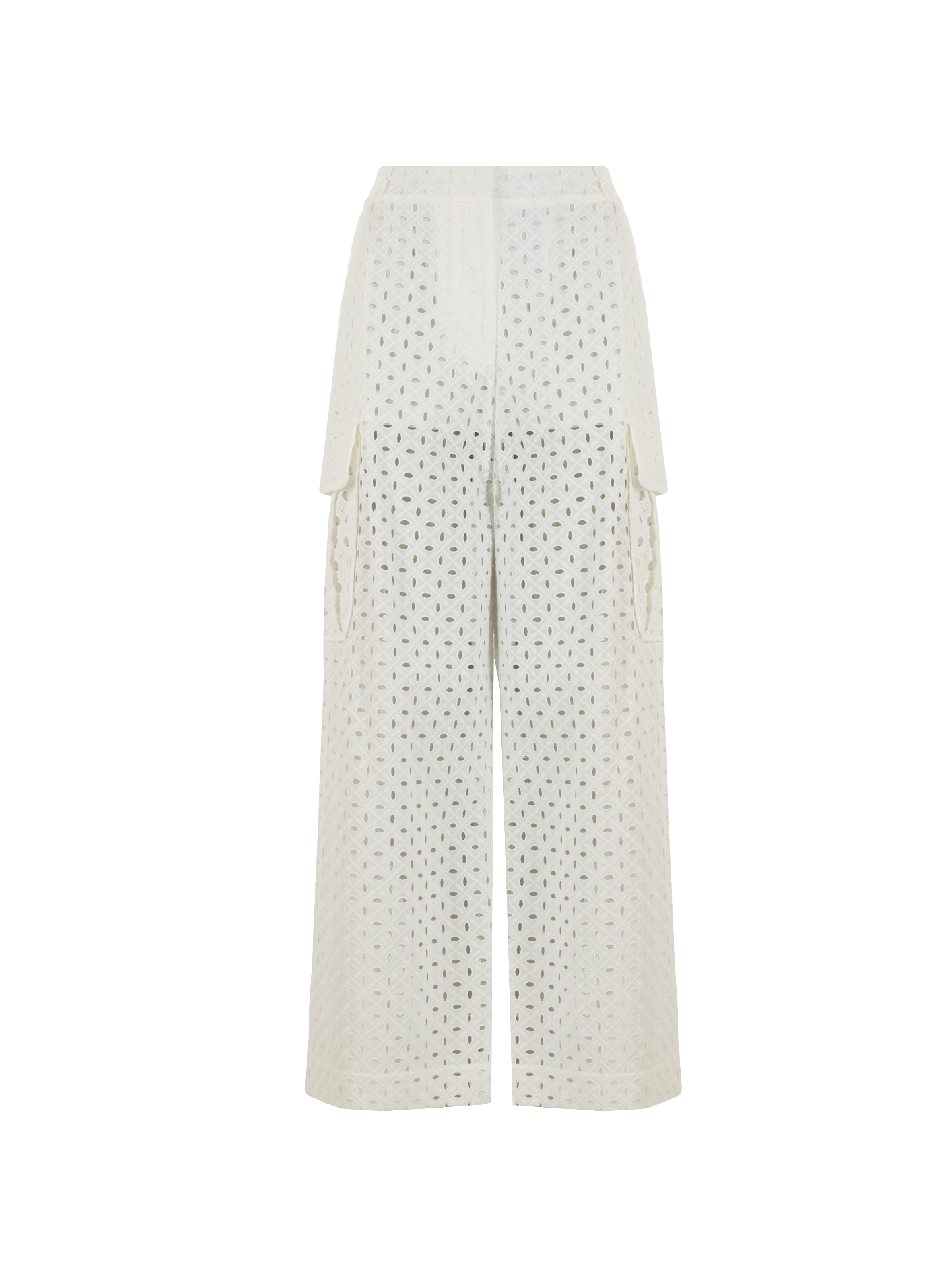 Pantalon Matchmaker ajouré ZIMMERMANN Blanc