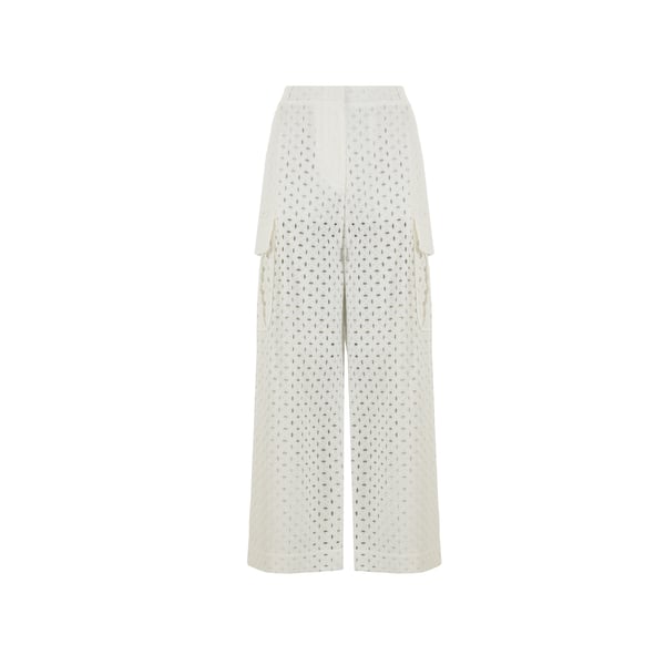 Zimmermann Matchmaker Openwork Trousers In White