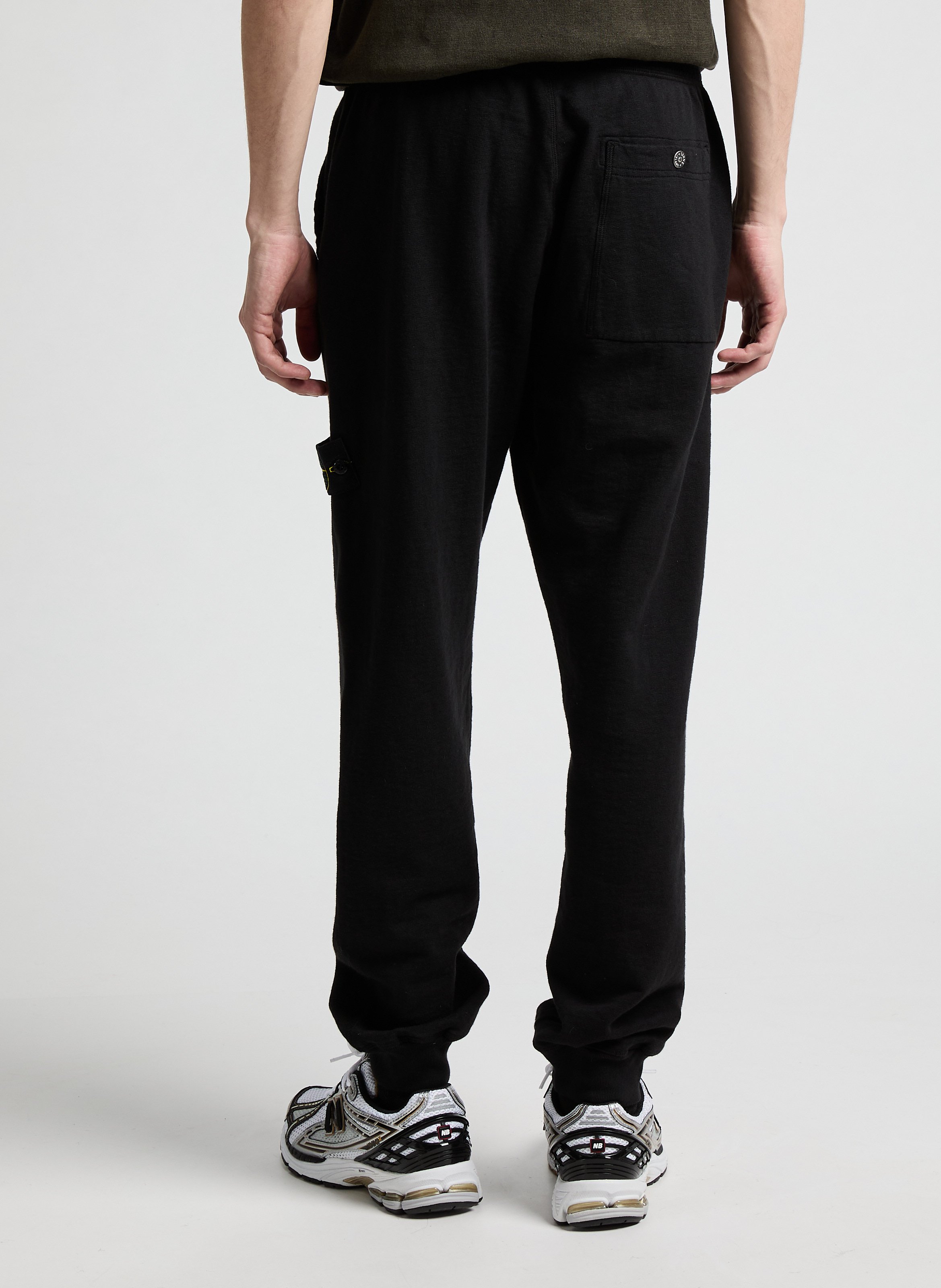 Pantalon de jogging en coton STONE ISLAND Noir