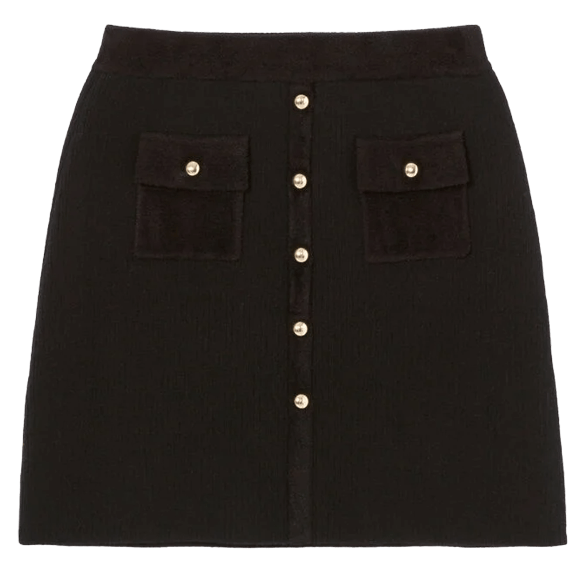 Jupe courte en laine et en cachemire mélangés maxine CLAUDIE PIERLOT Noir