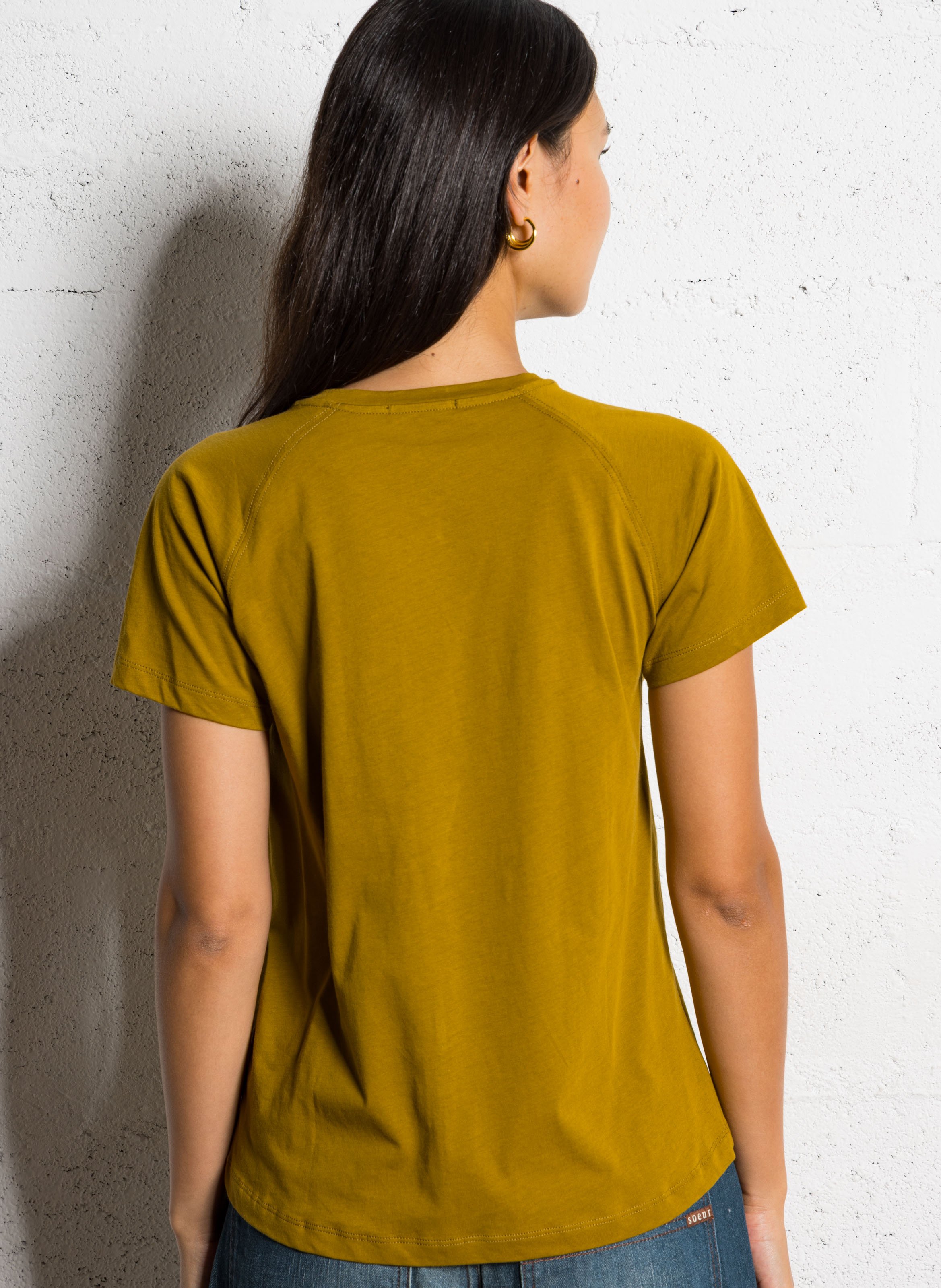 Tee-shirt sérigraphié en coton val SOEUR Marron