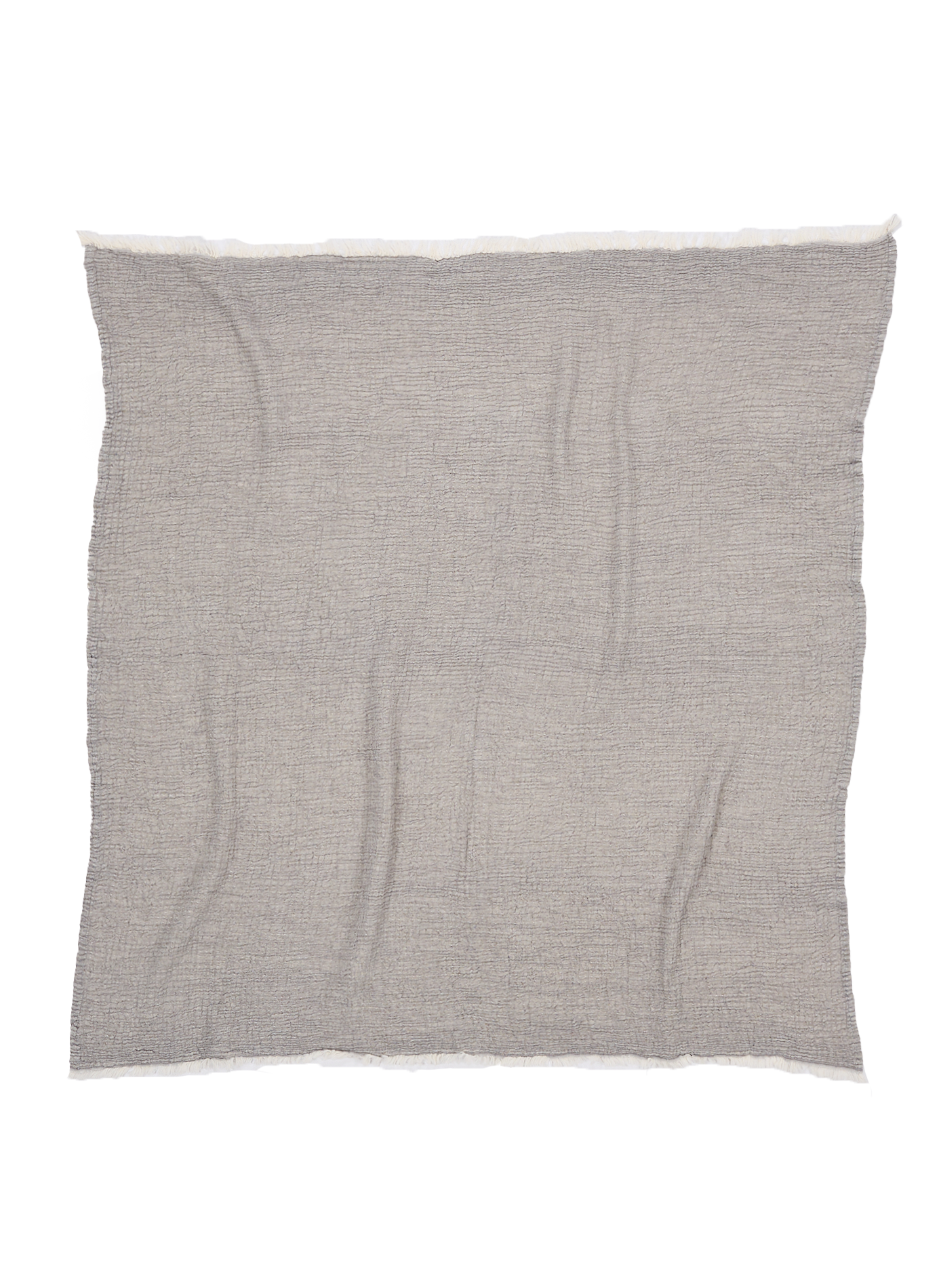 Plaid en gaze de coton AU PRINTEMPS PARIS Gris