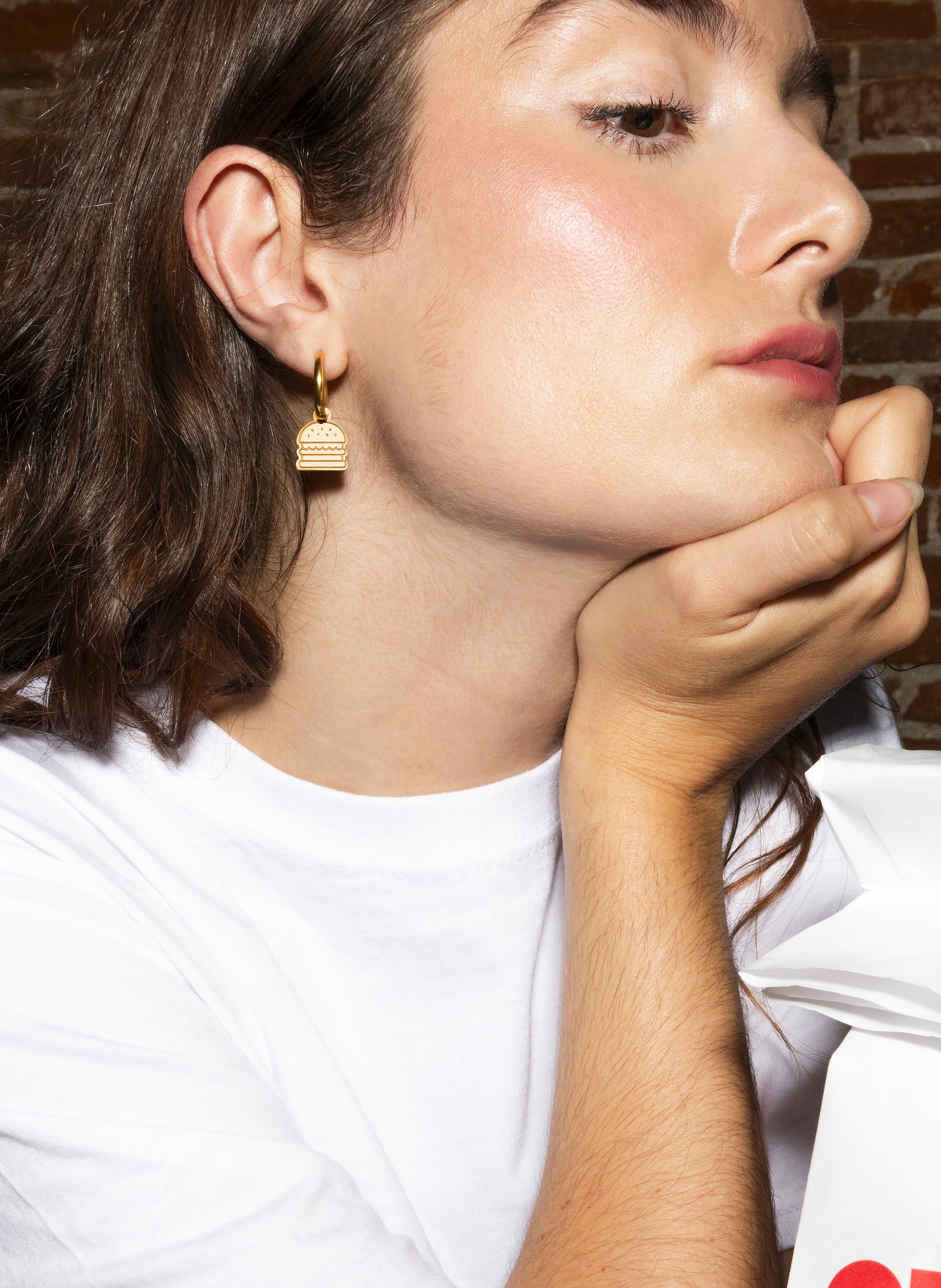 Boucles d'oreilles en acier inoxydable KURAGE GINZA Argent