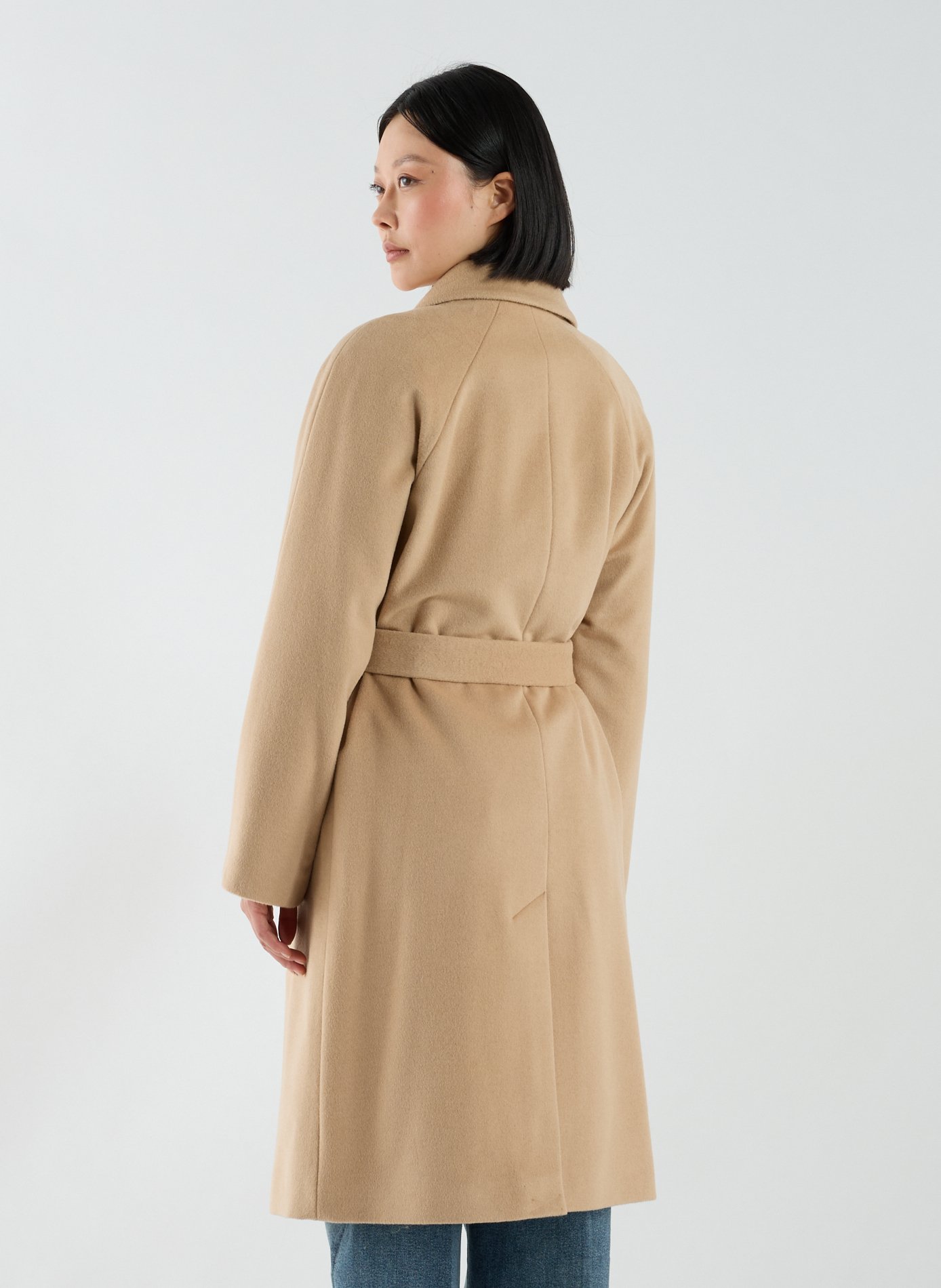 Manteau doublé en laine mélangée LAUREN Marron