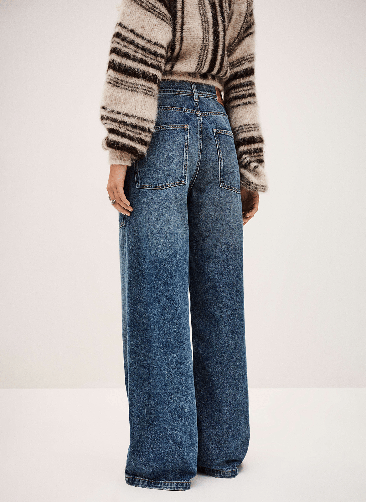 Jean large délavé zoel BA&SH Bleu