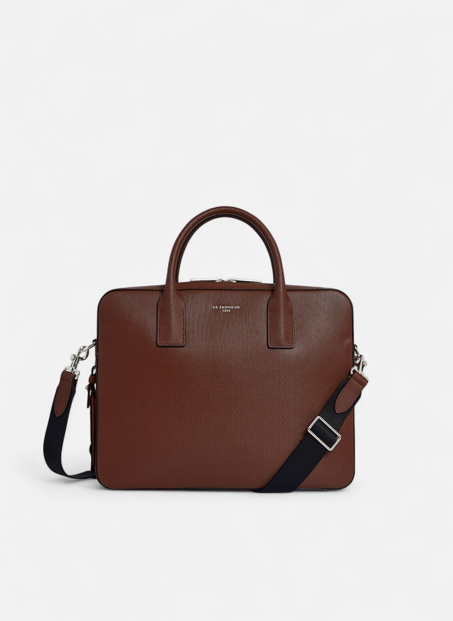 Porte document slim 14" emile en cuir signarture t LE TANNEUR Marron