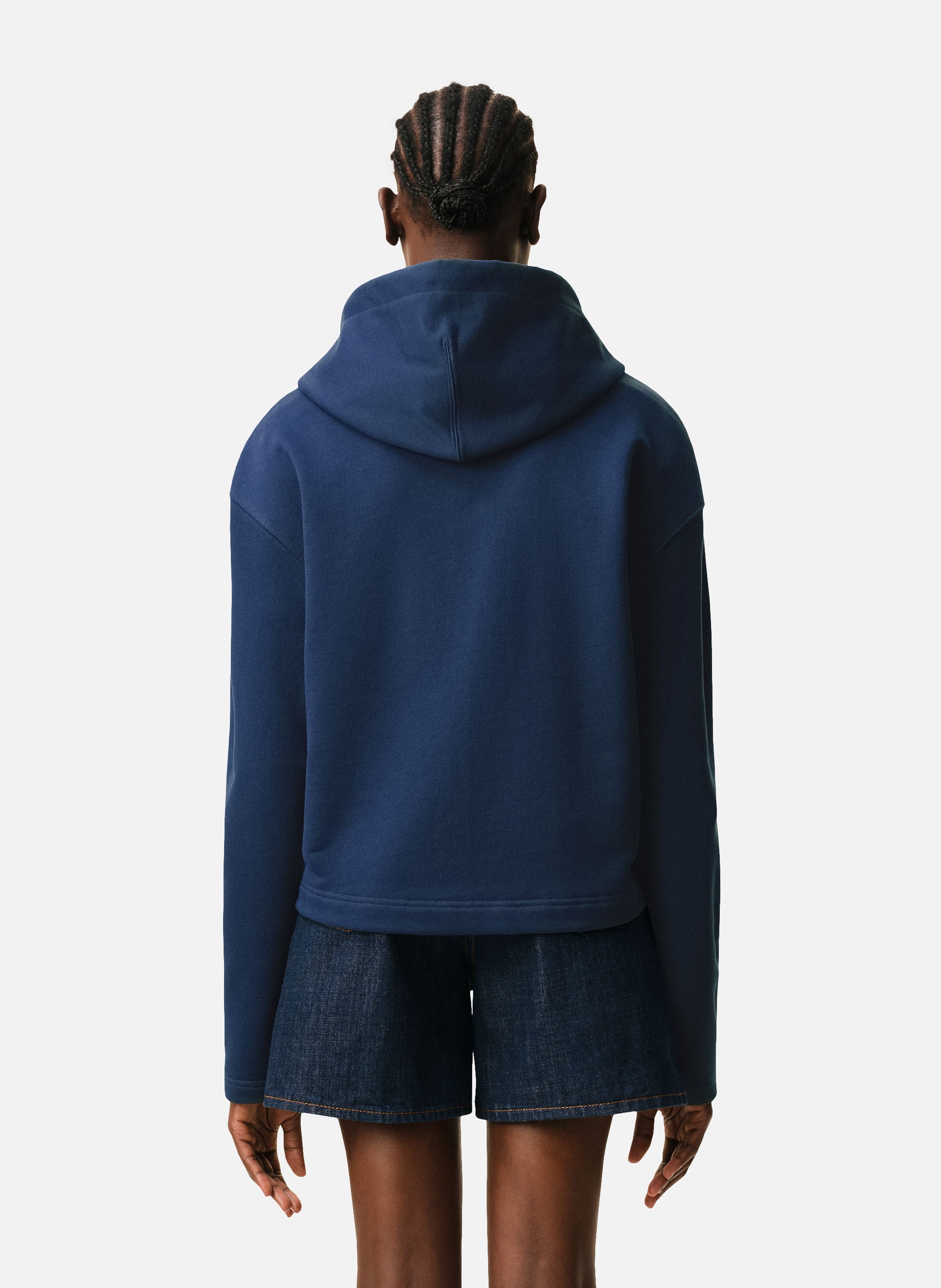 Hoodie zippé ami de coeur en coton AMI PARIS Bleu
